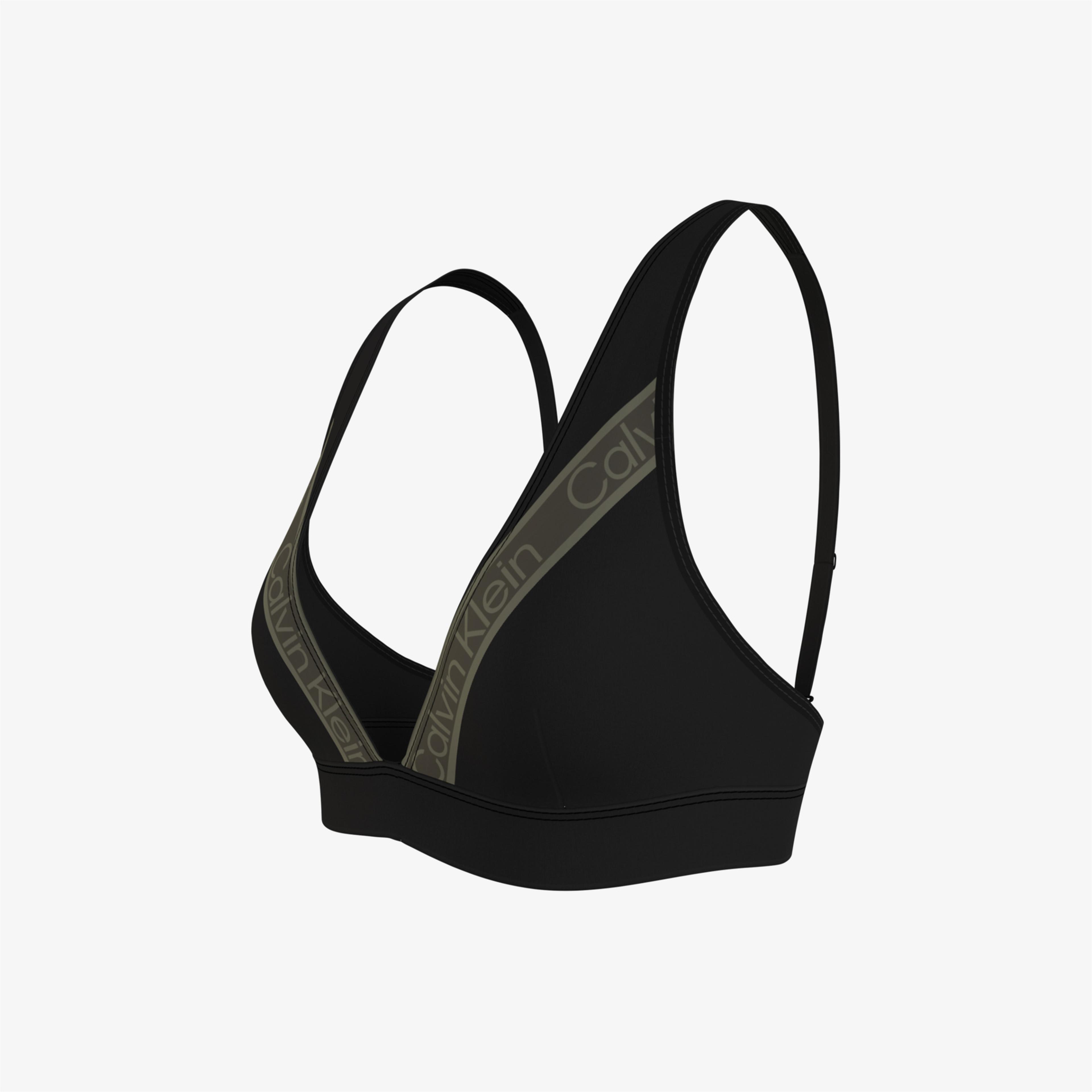 Calvin Klein Triangle High Apex-Rp Kadın Siyah Bikini Üstü