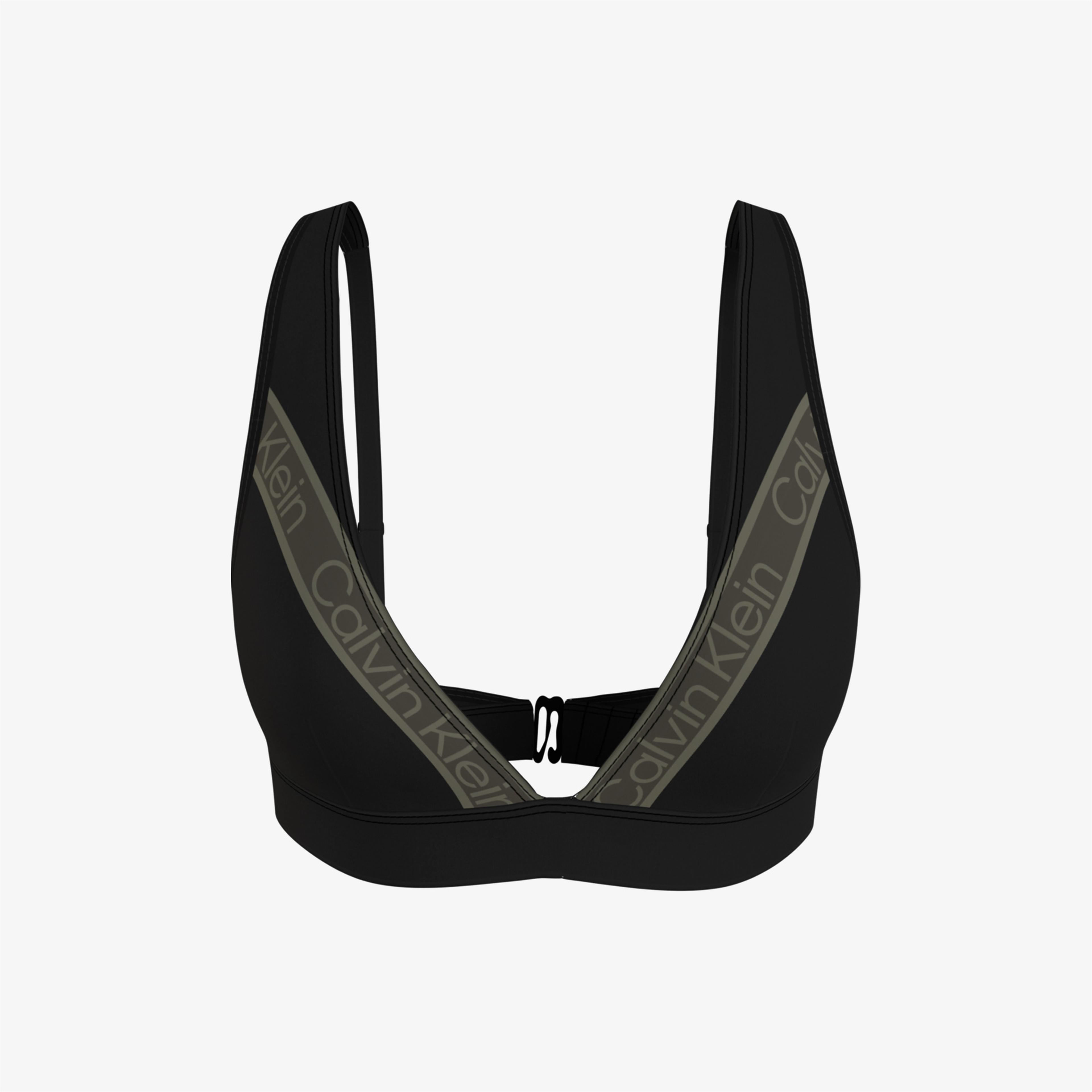 Calvin Klein Triangle High Apex-Rp Kadın Siyah Bikini Üstü