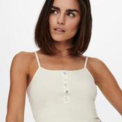 Only Onlnessa Life Short Button Top Jrs Kadın Beyaz T-Shirt