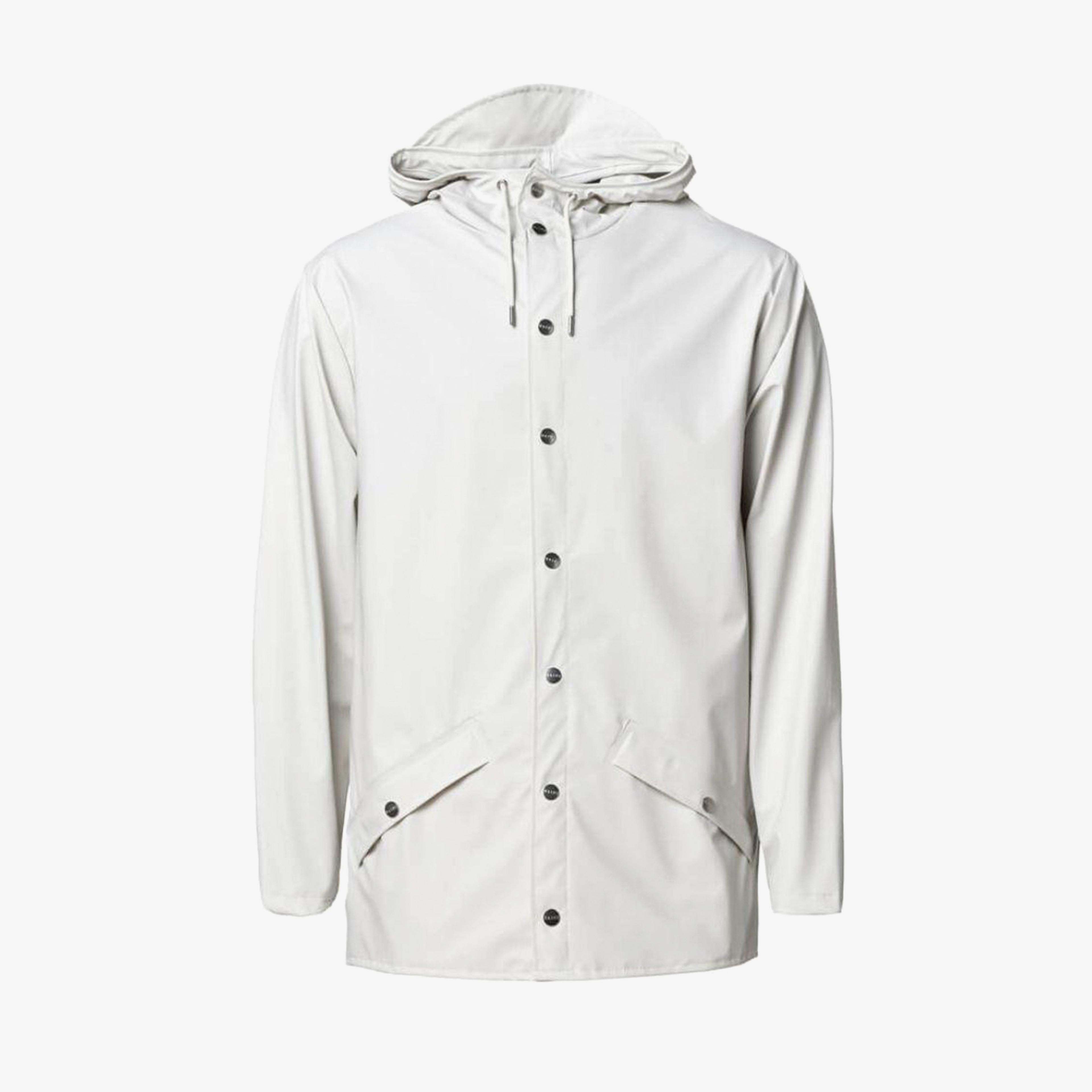 Rains Jacket Off White Unisex Krem Rengi Yağmurluk
