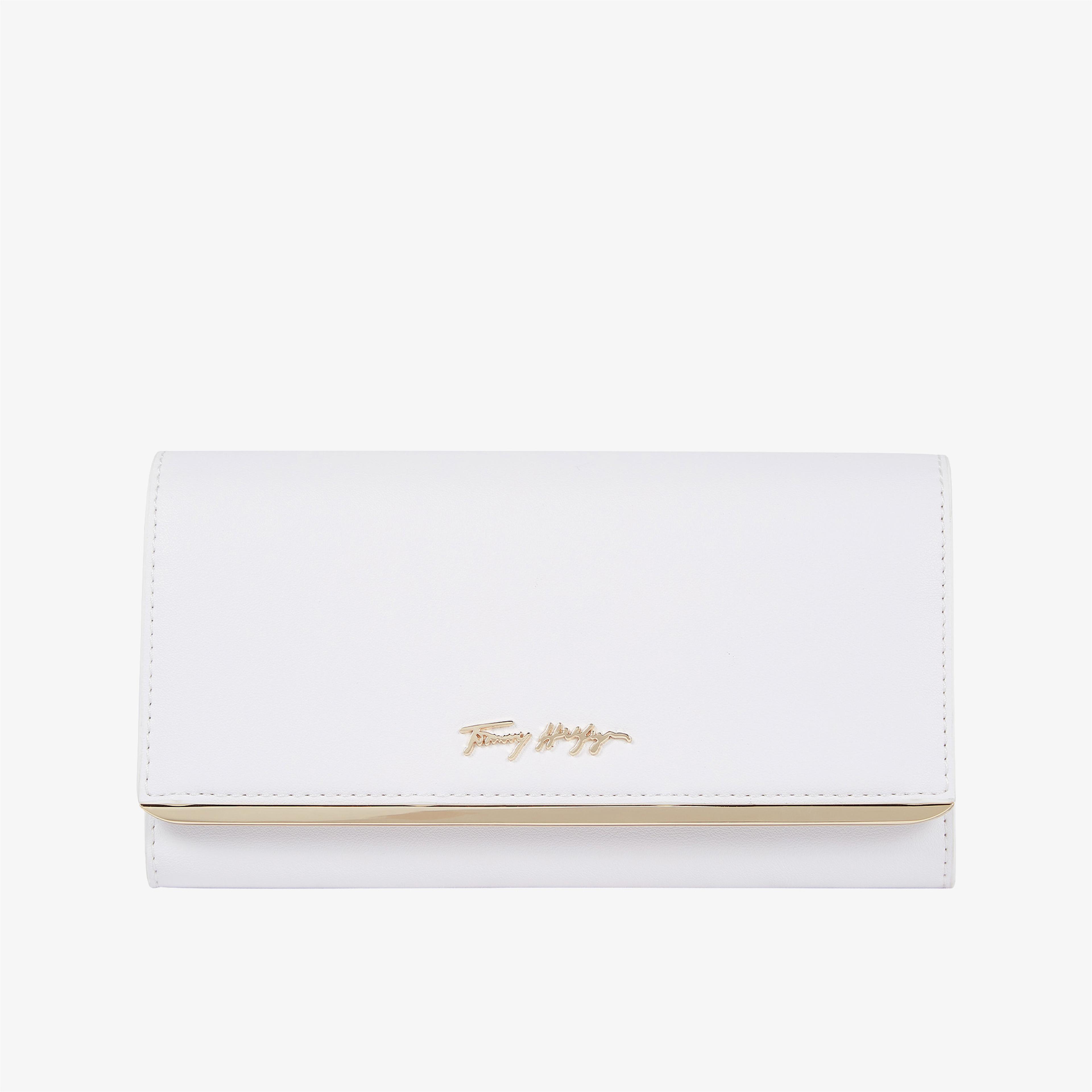 Tommy Hilfiger Modern Flap Kadın Beyaz Cüzdan