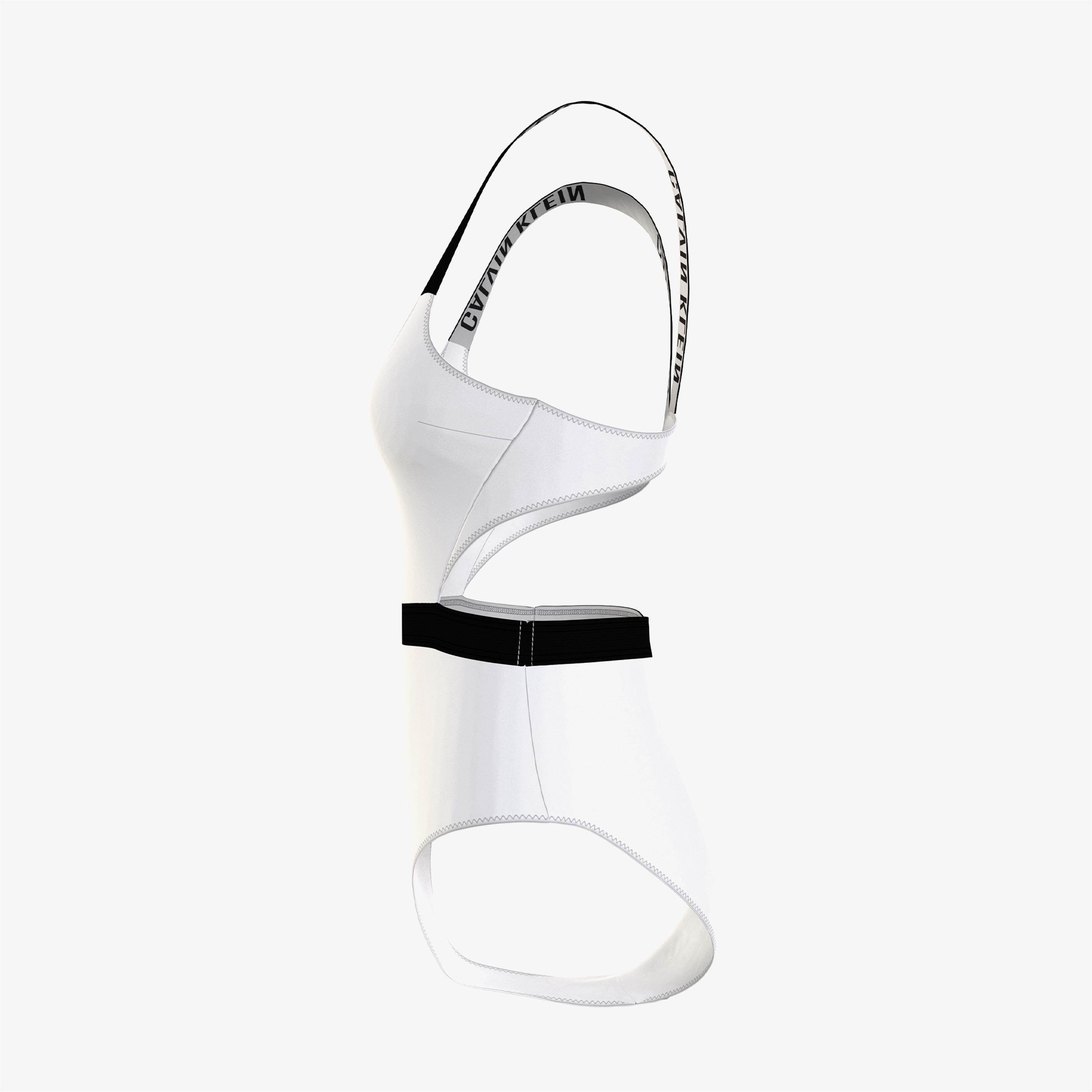 Calvin Klein Cut Out One Piece-Rp Kadın Beyaz Mayo