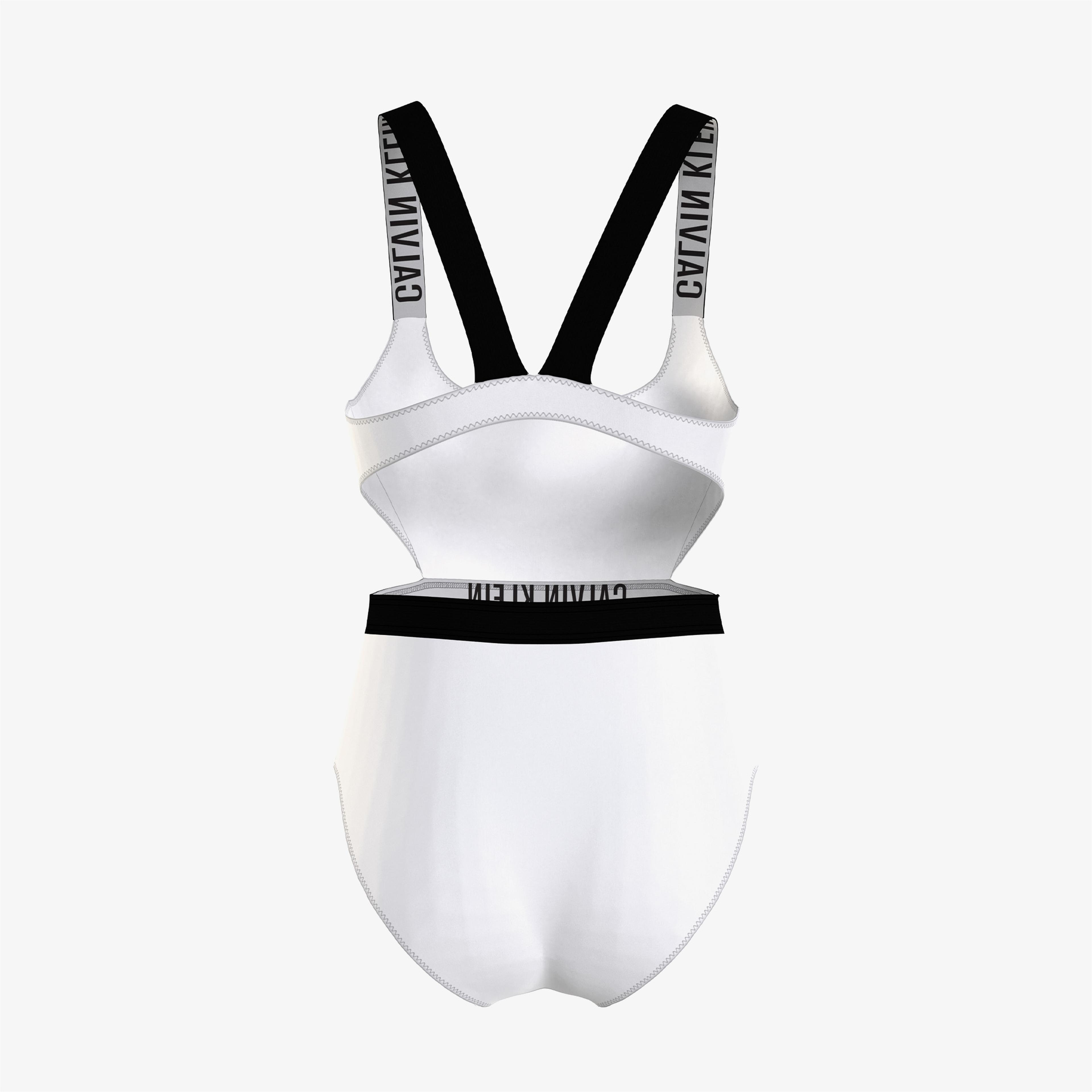 Calvin Klein Cut Out One Piece-Rp Kadın Beyaz Mayo
