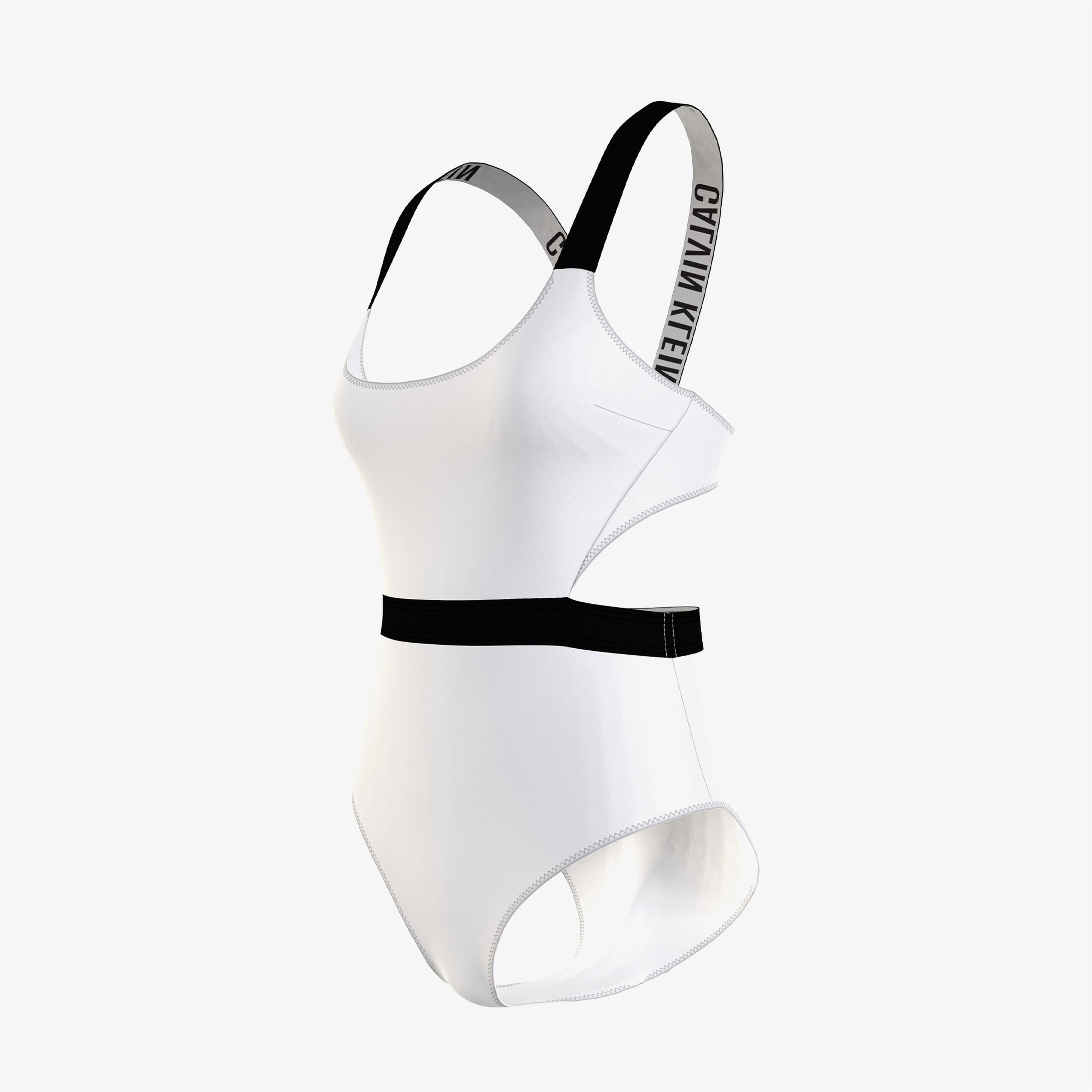 Calvin Klein Cut Out One Piece-Rp Kadın Beyaz Mayo