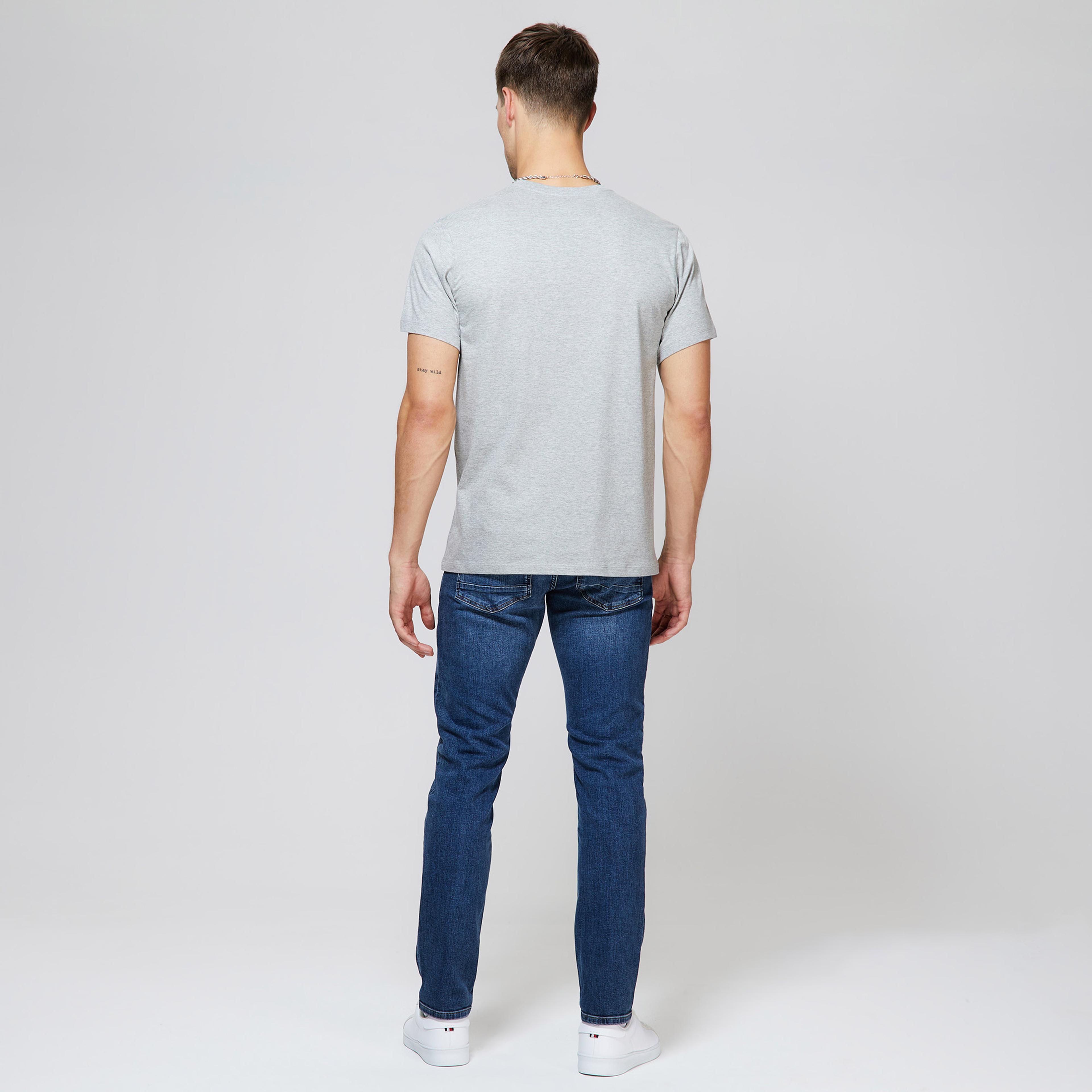 Calvin Klein Crew Neck 3'lü Erkek Gri T-Shirt