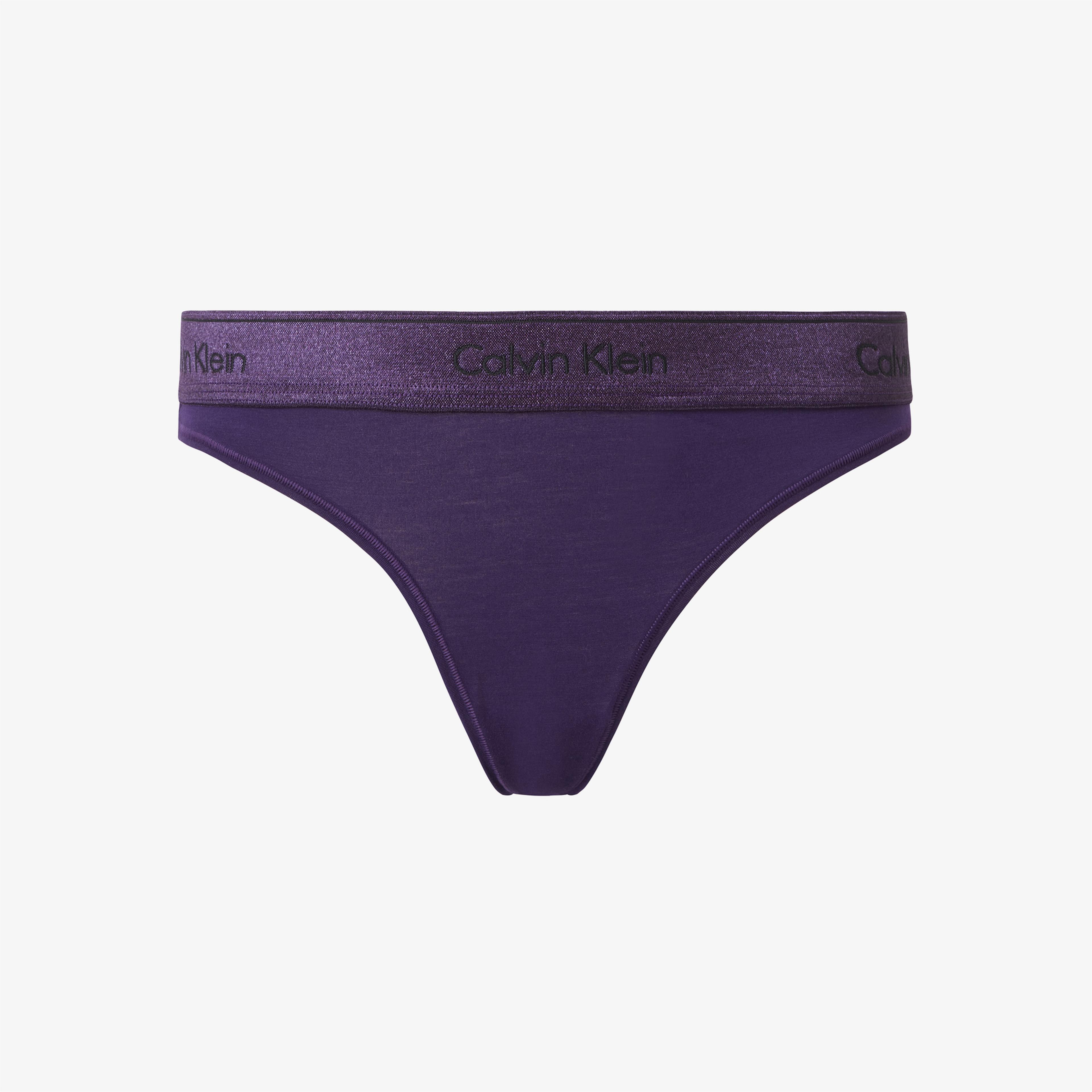 Calvin Klein Mc Metallic Tanga Kadın Mor Külot