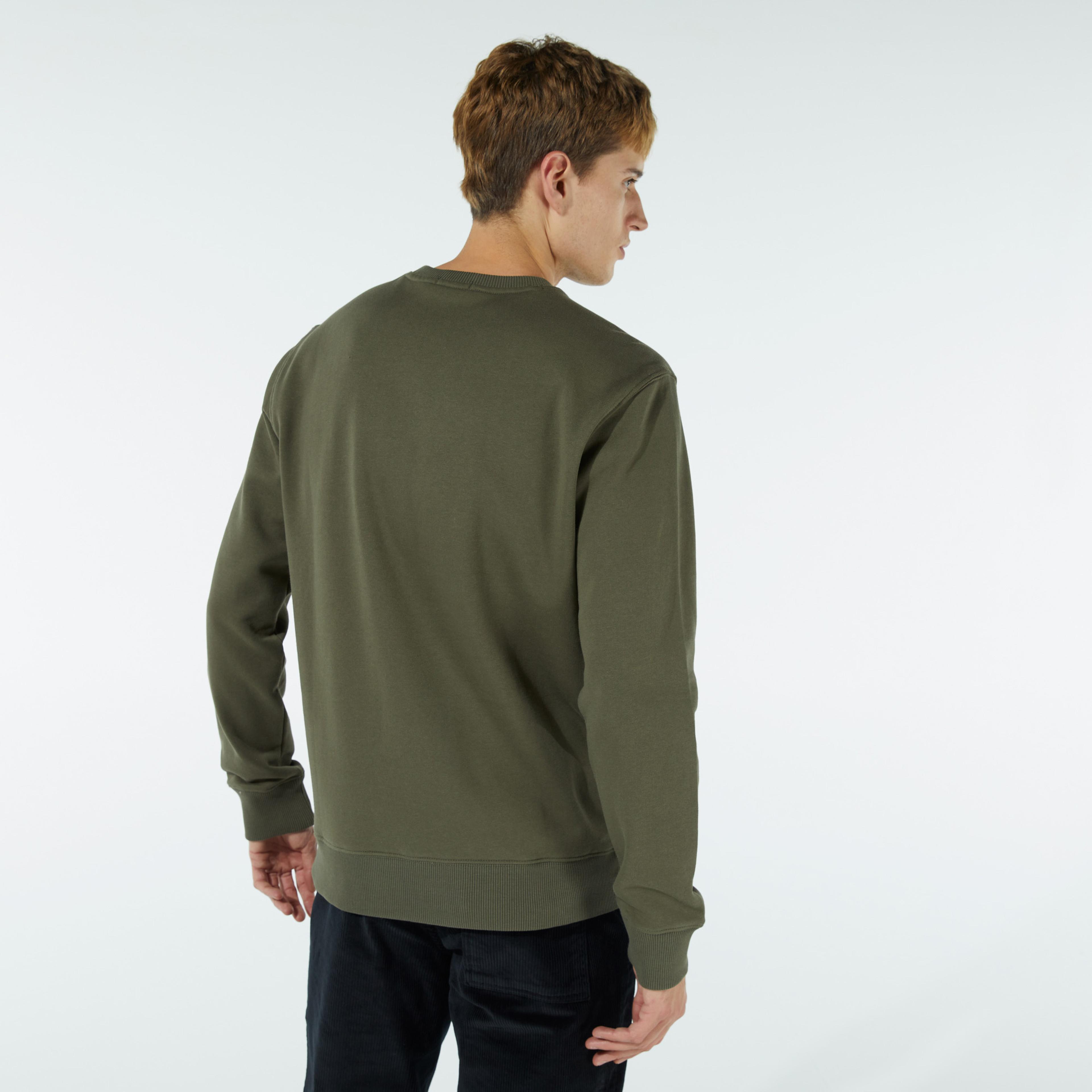 Timberland YC Core Tree Logo Crew Neck Erkek Haki Sweatshirt
