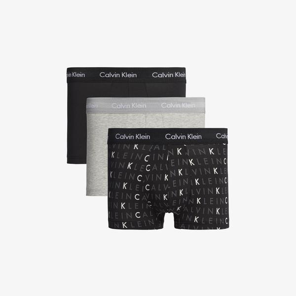 Calvin Klein 3'lü Trunk Erkek Siyah/Gri Boxer