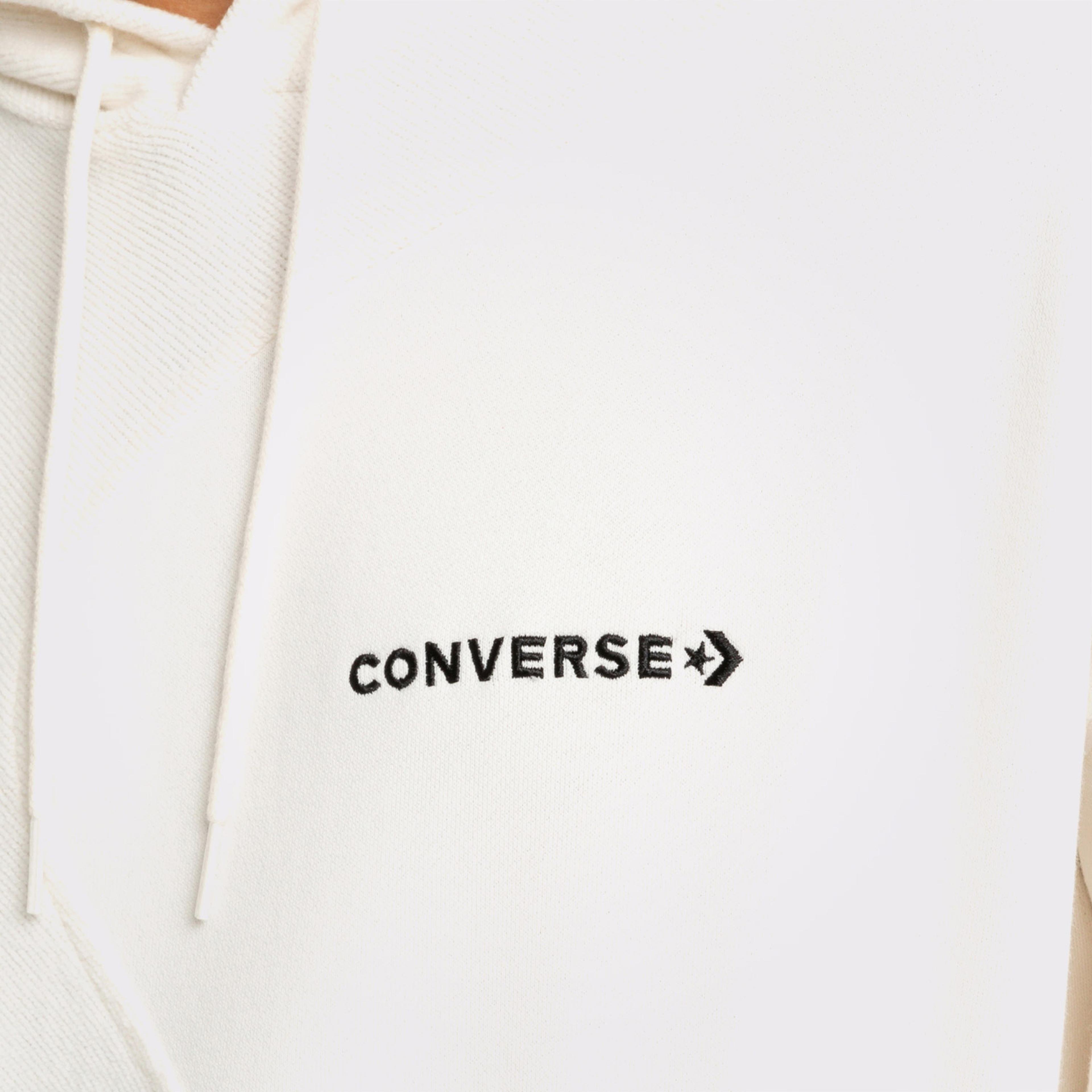 Converse Dynamic Blocking Pullover Erkek Beyaz Hoodie