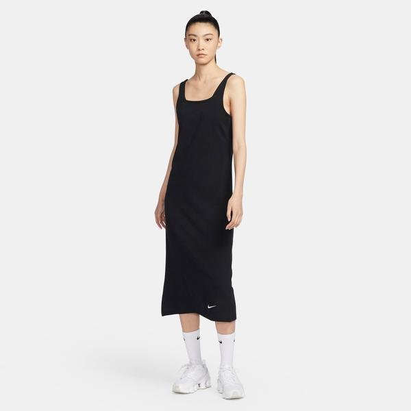 Nike Sportswear Jersey Cami Midi Kadın Siyah Elbise