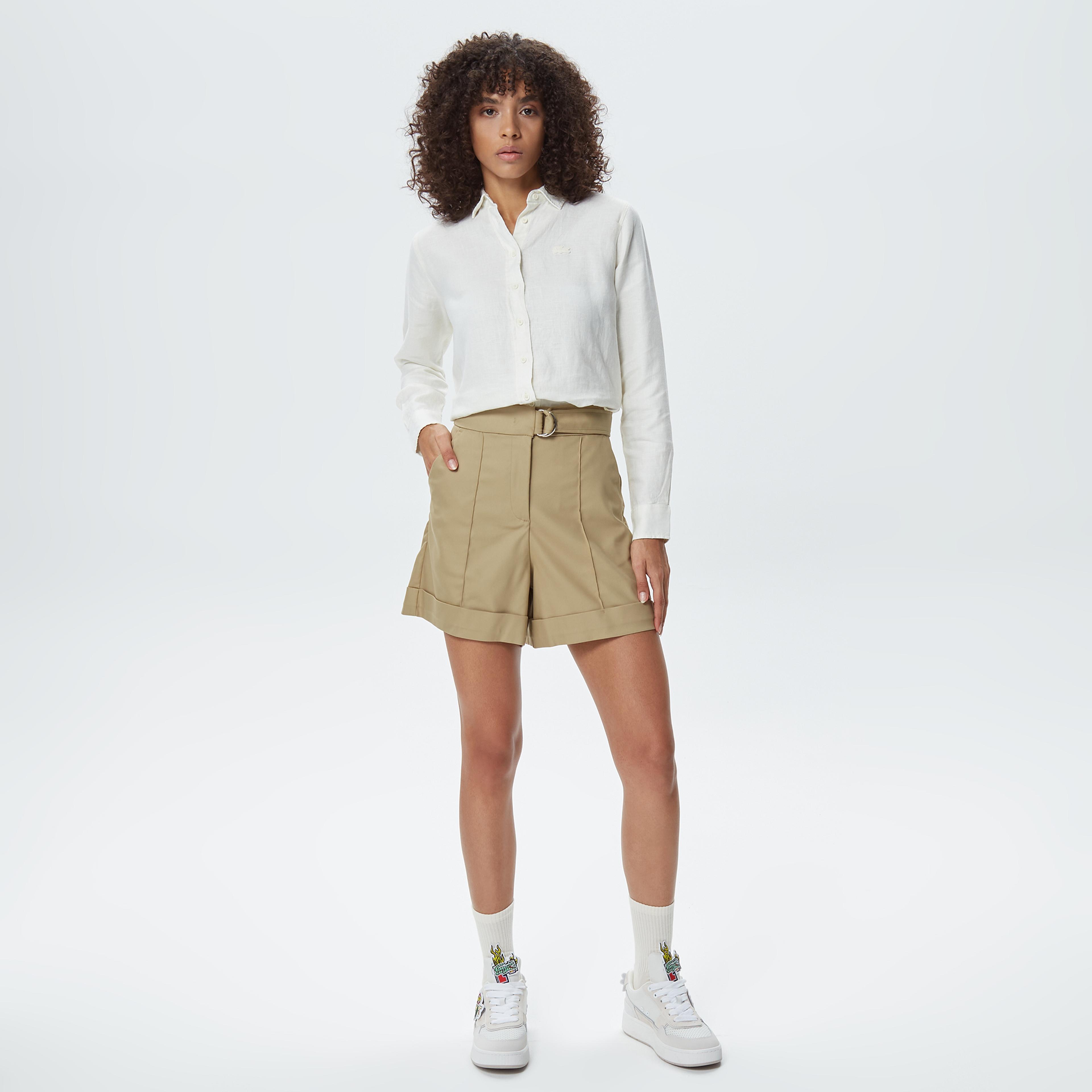 Lacoste Kadın Bej Bermuda