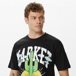 Market Cactus Lovers Erkek Siyah T-Shirt