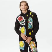 Market Smiley Cathedral Glass Erkek Siyah Hoodie