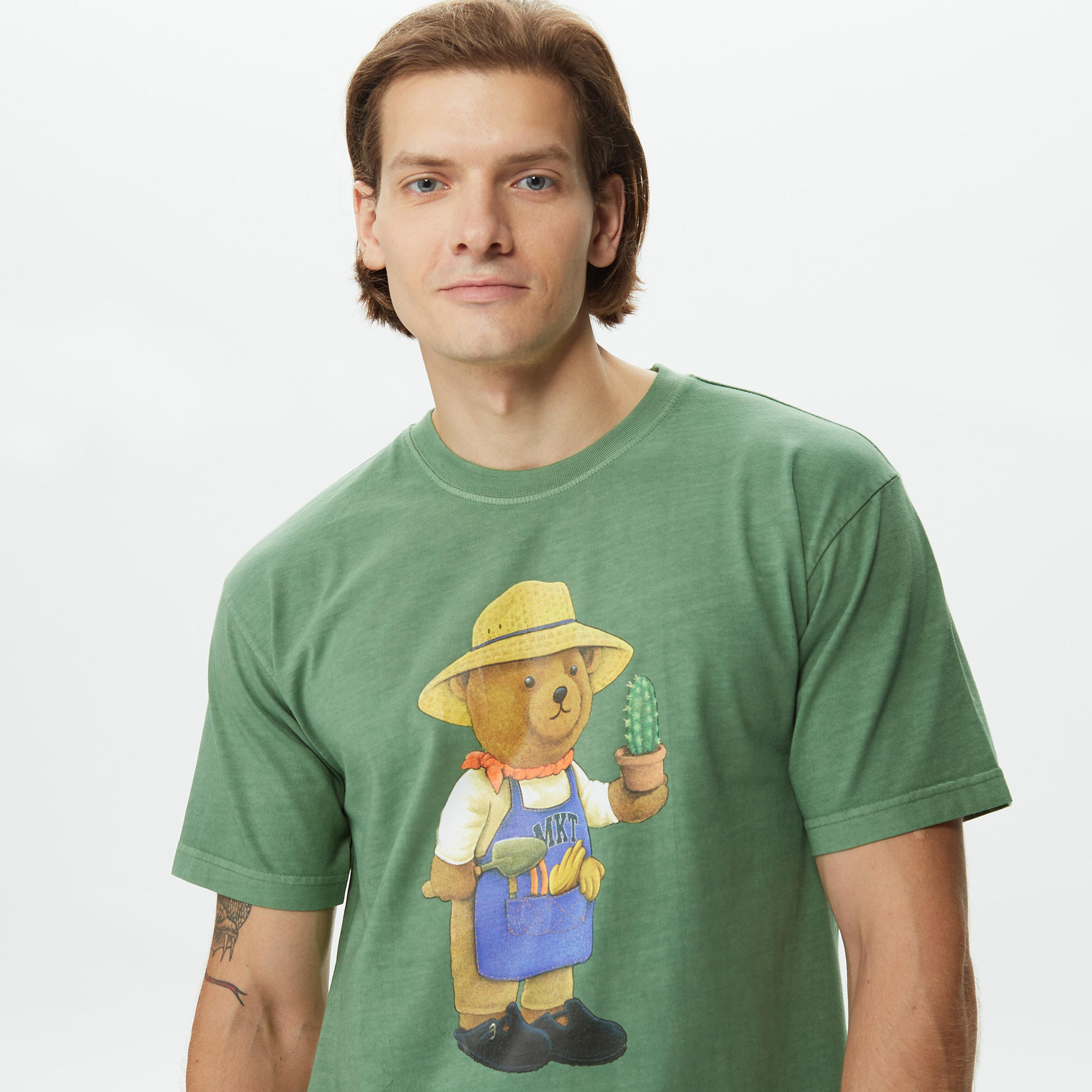 Market Botanical Bear Erkek Yeşil T-Shirt