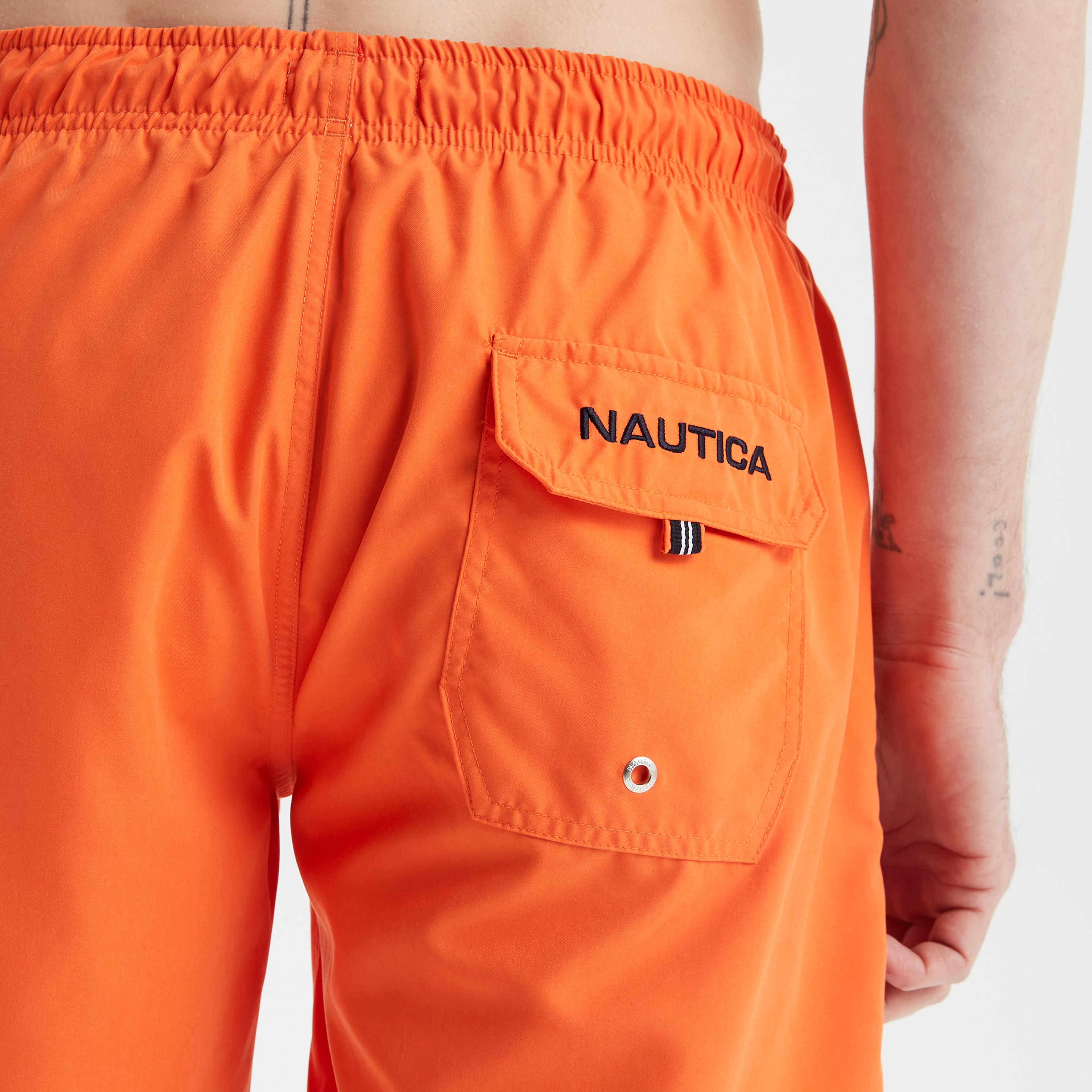 Nautica Erkek Turuncu Regular Fit Deniz Şortu