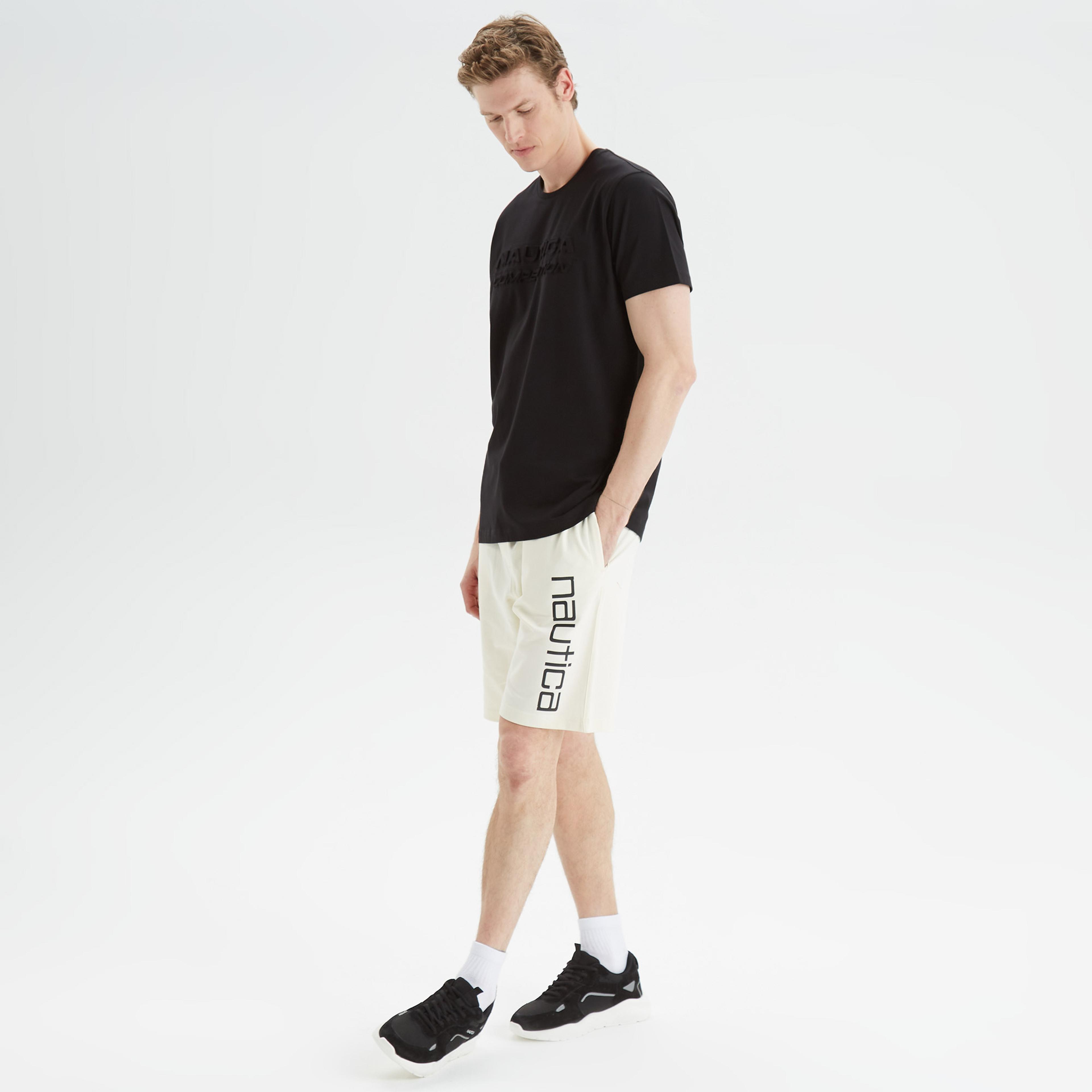 Nautica Erkek Siyah Standart Fit Baskılı T-Shirt