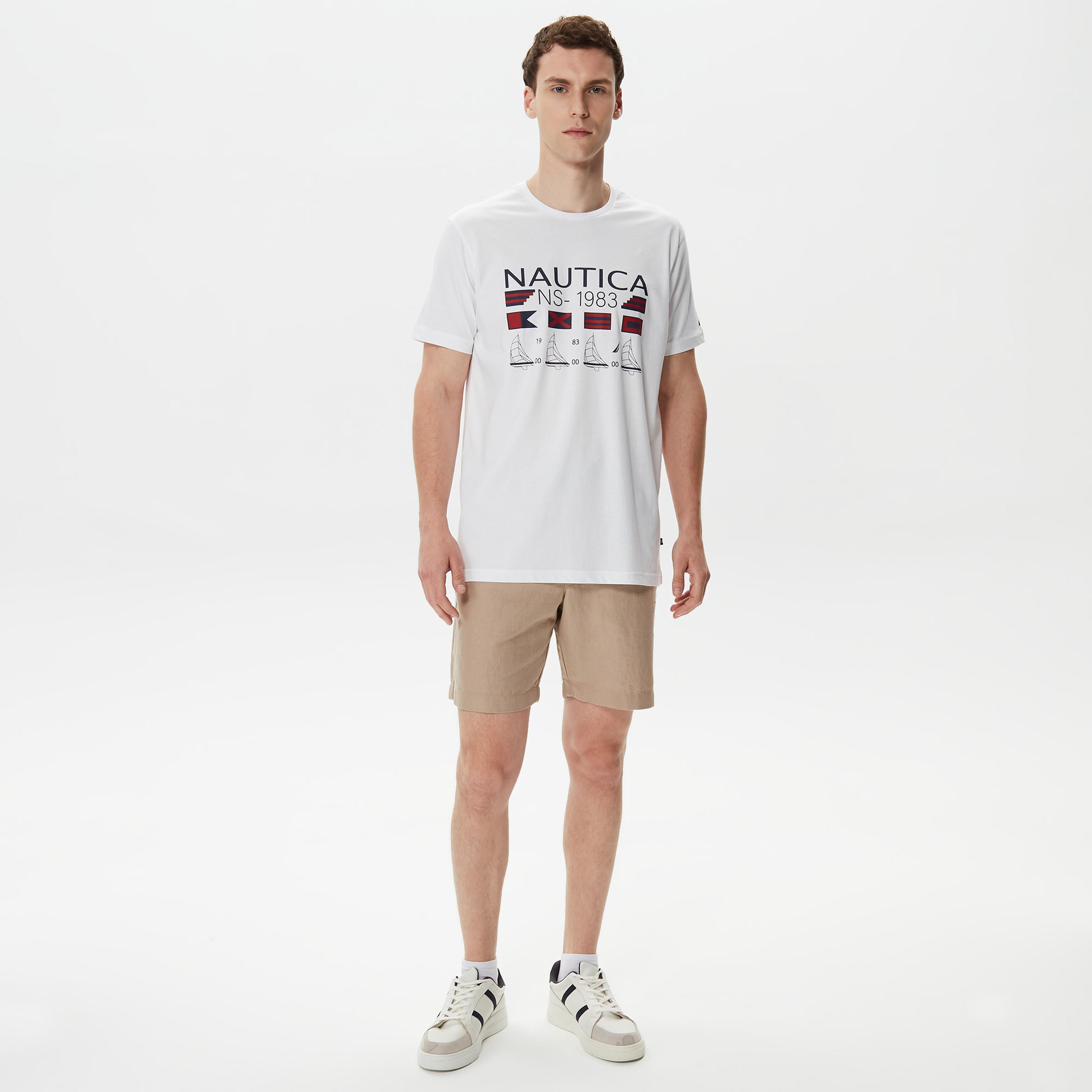 NAUTICA ERKEK CLASSIC FIT BEJ BERMUDA ŞORT