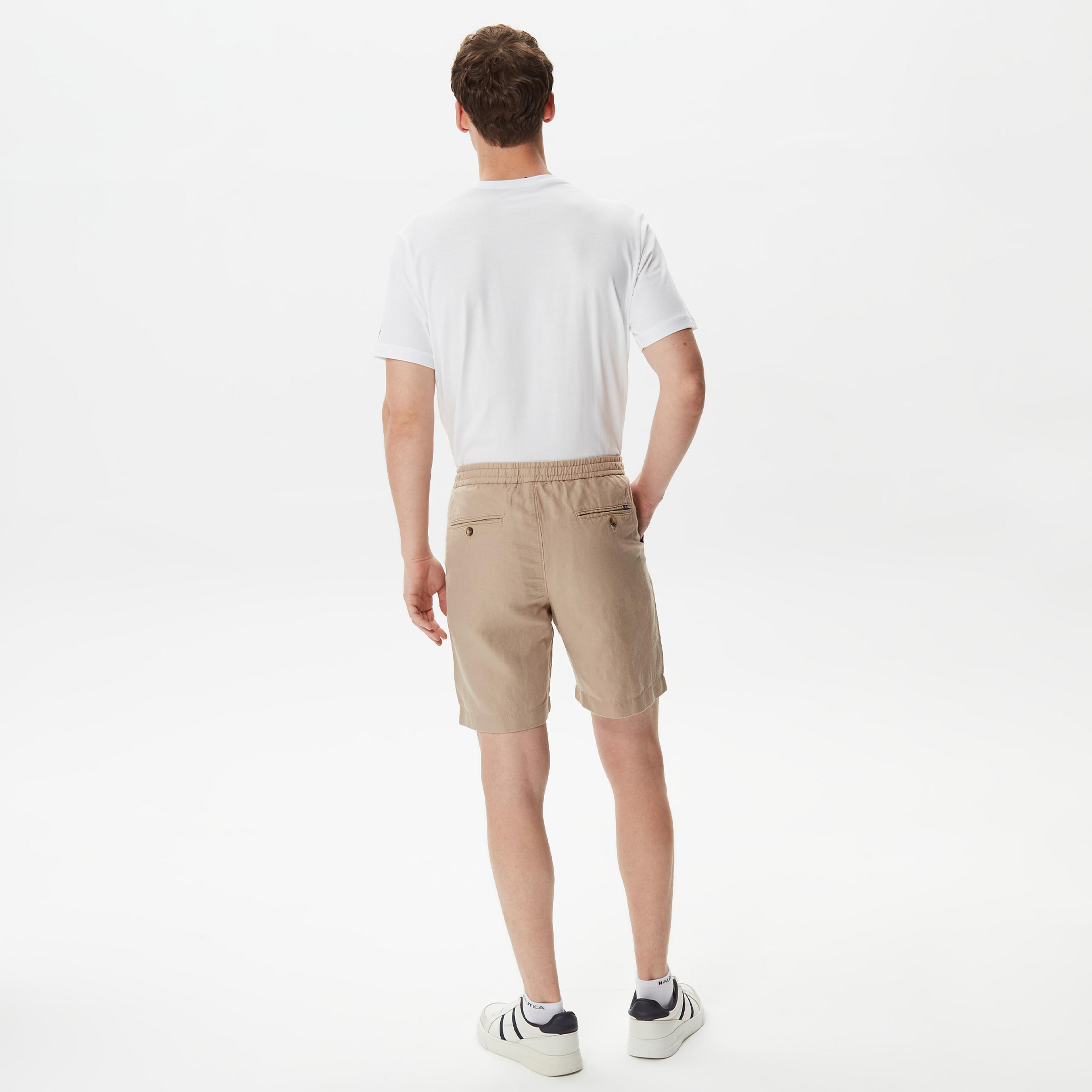NAUTICA ERKEK CLASSIC FIT BEJ BERMUDA ŞORT