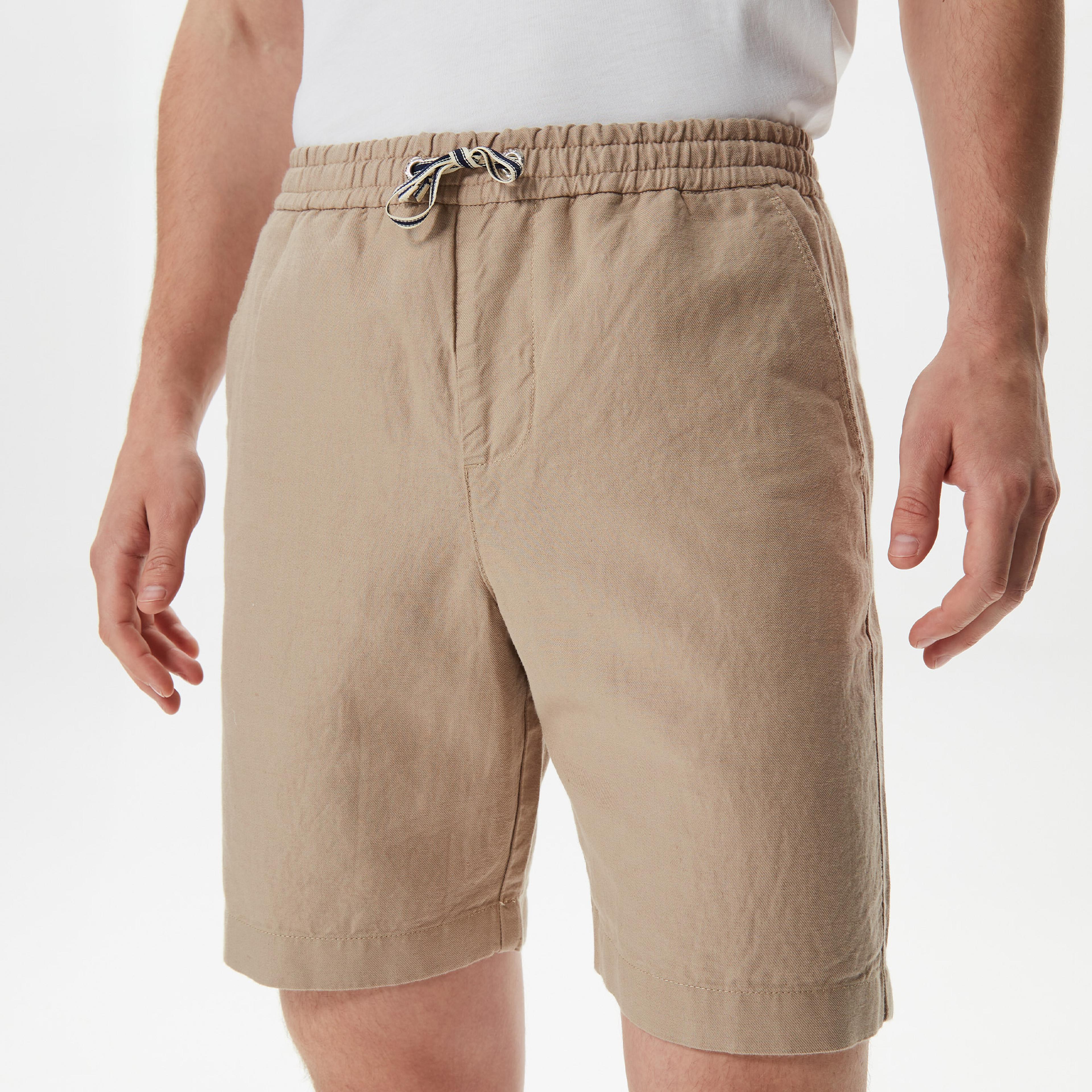 NAUTICA ERKEK CLASSIC FIT BEJ BERMUDA ŞORT