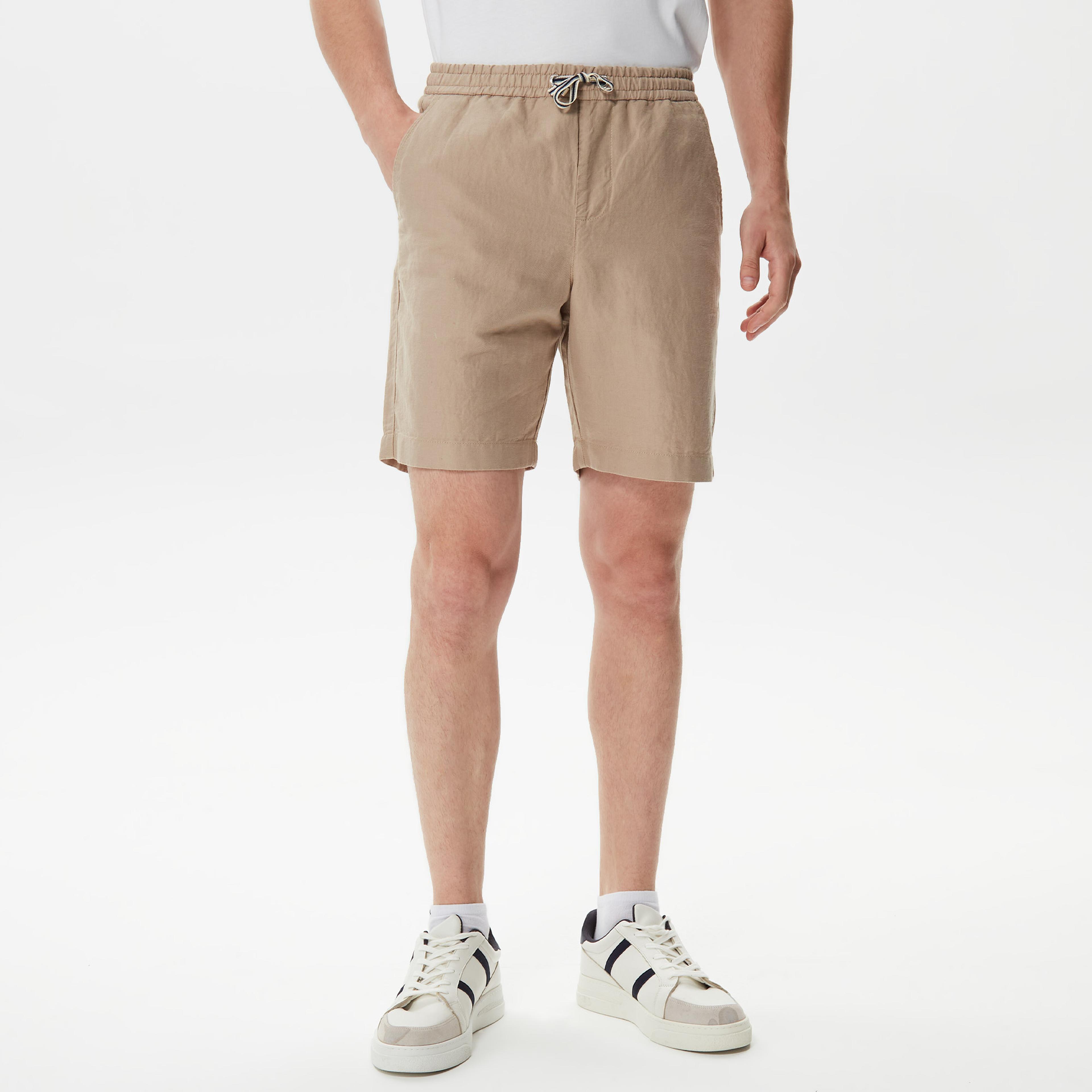 NAUTICA ERKEK CLASSIC FIT BEJ BERMUDA ŞORT
