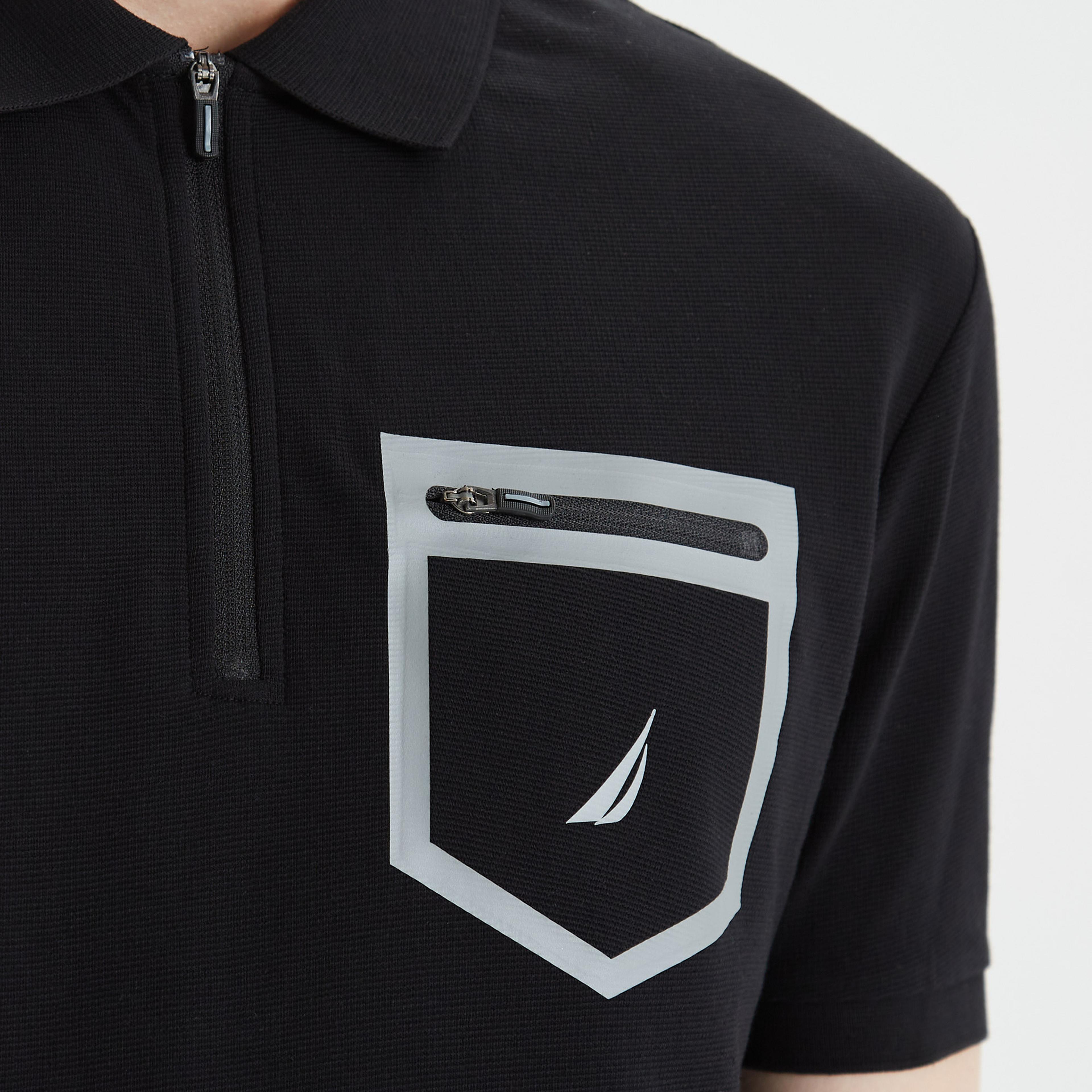 Nautica Erkek Siyah Slim Fit Kısa Kollu Polo