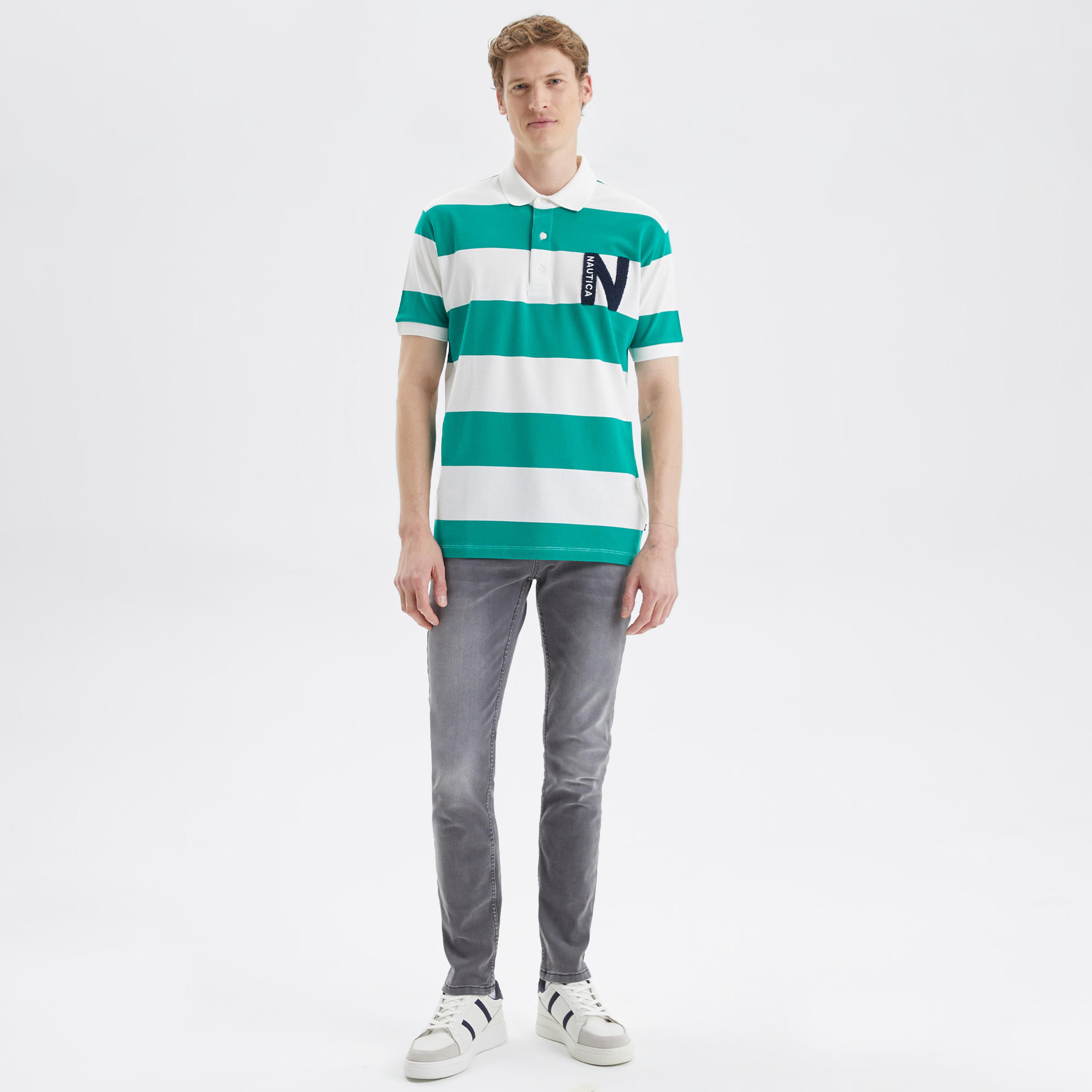 Nautica Erkek Yeşil Classic Fit Kısa Kollu Polo