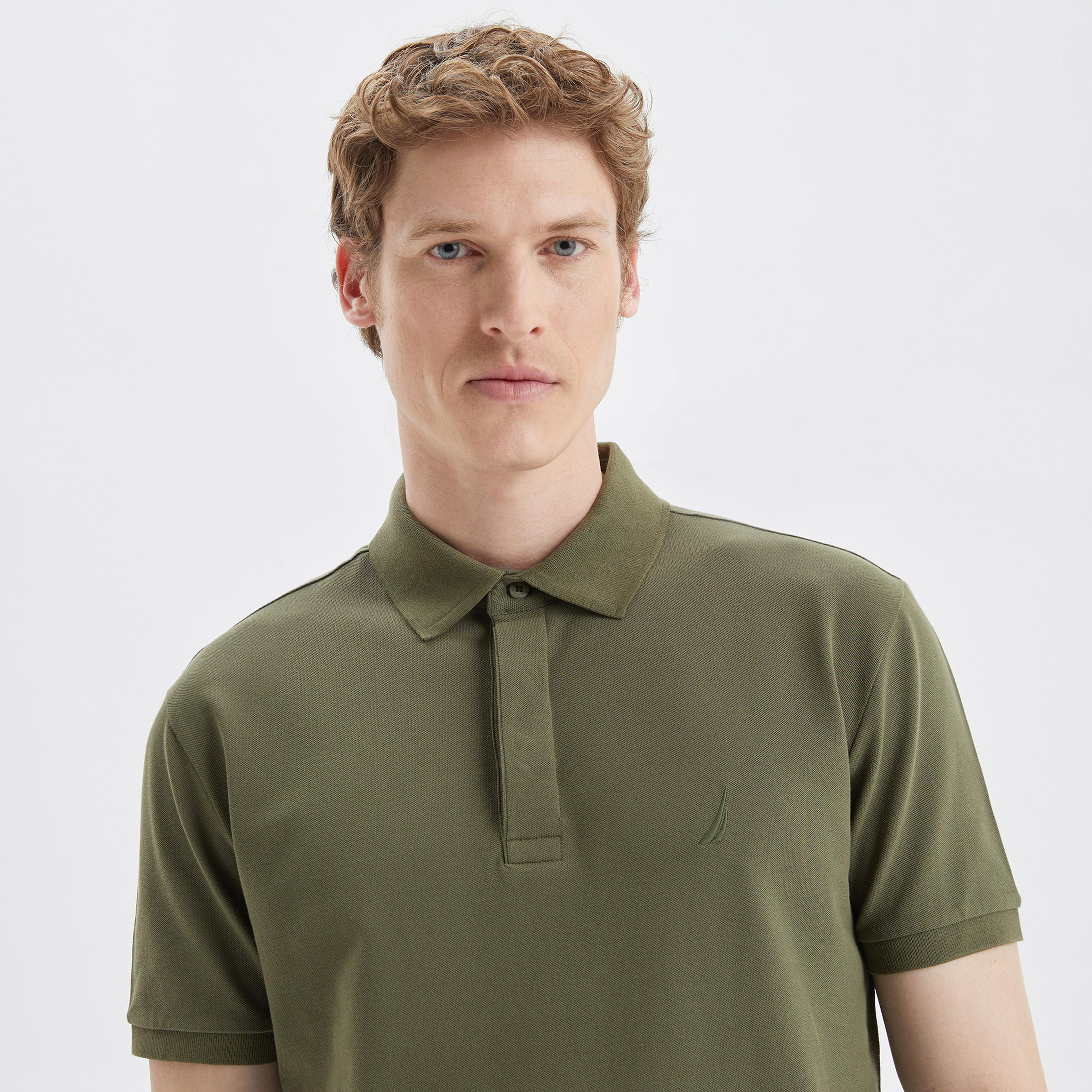 Nautica Erkek Yeşil Slim Fit Kısa Kollu Polo Yaka T-Shirt