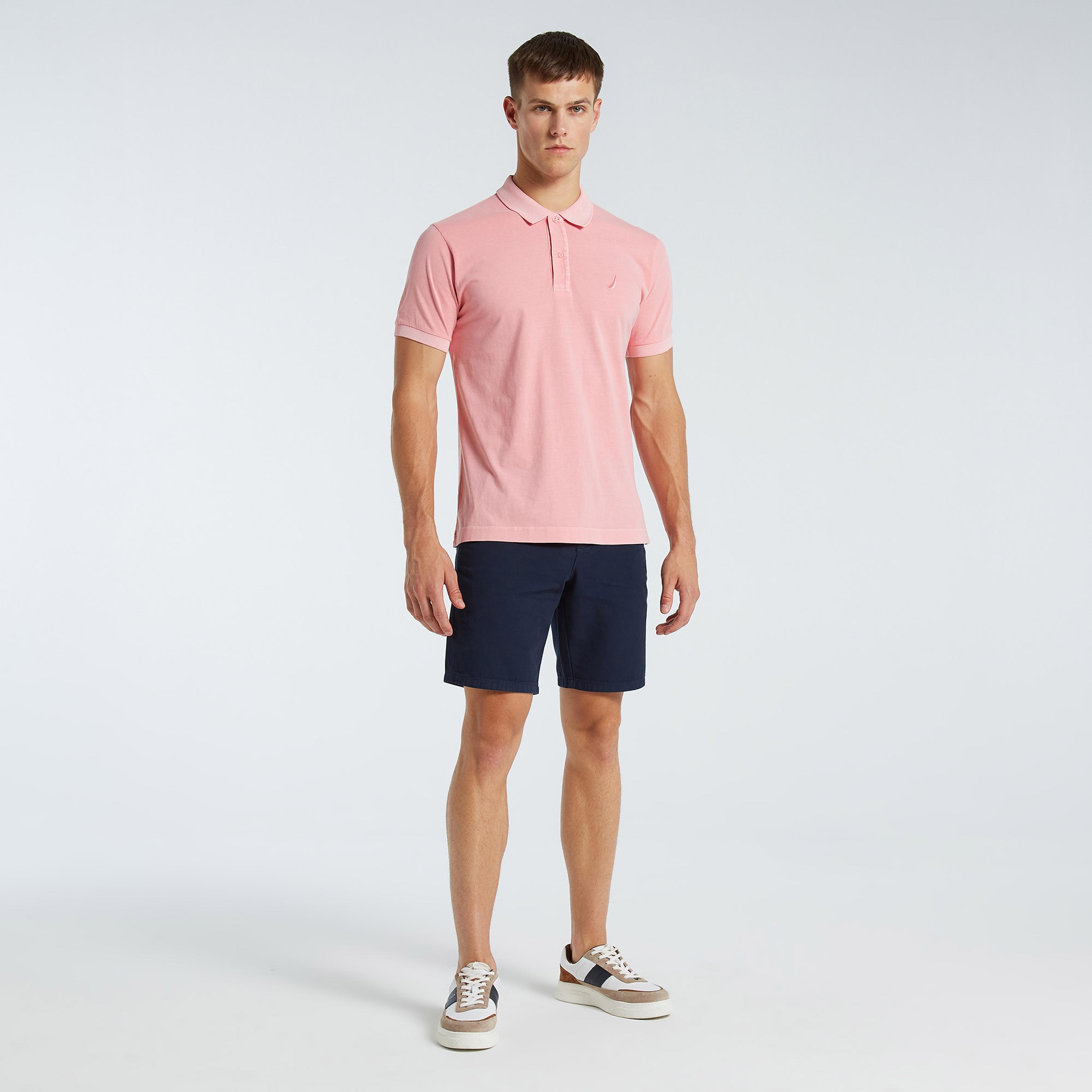 Nautica Erkek Pembe Classic Fit Kısa Kollu Polo Yaka T-Shirt