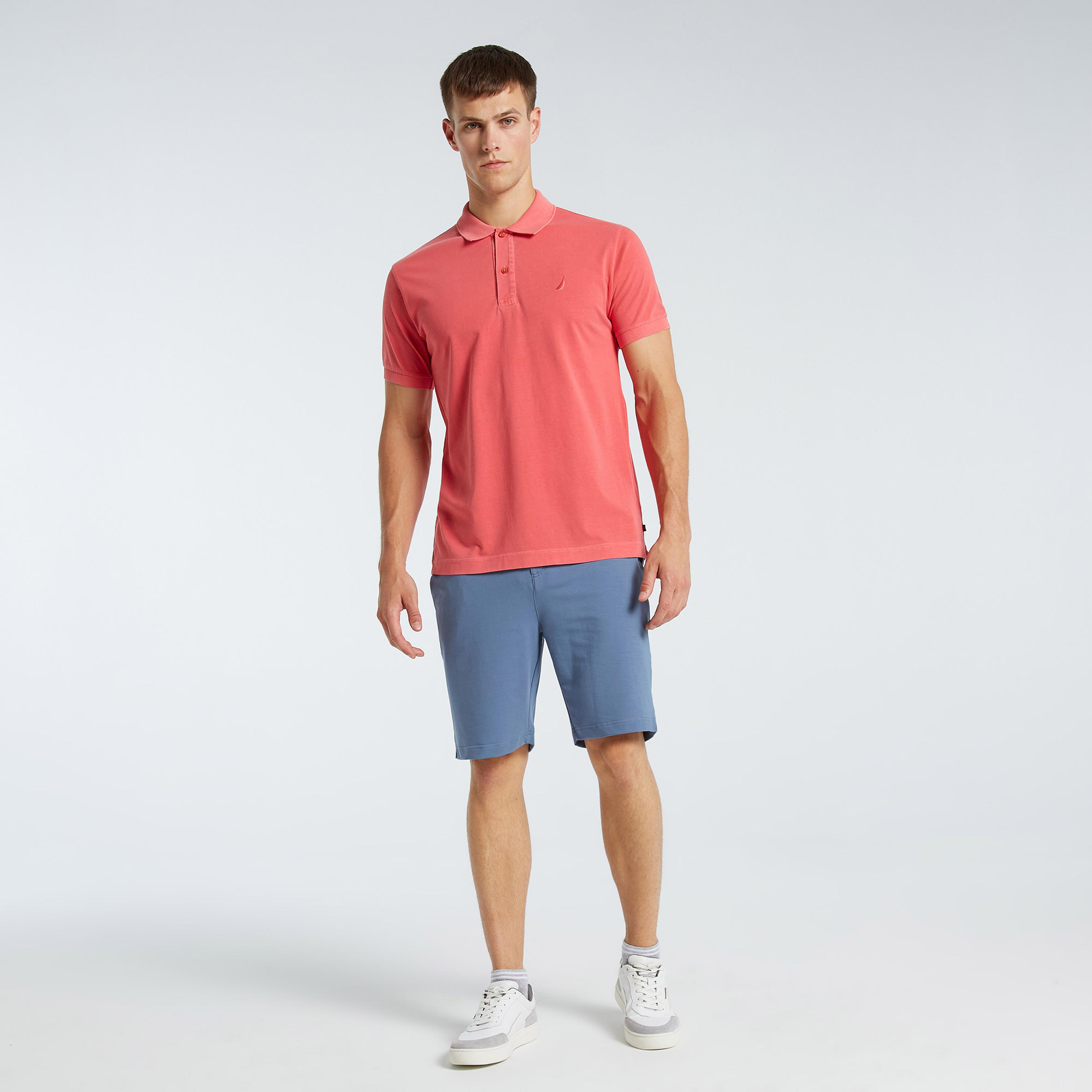 Nautica Erkek Turuncu Classic Fit Kısa Kollu Polo Yaka T-Shirt