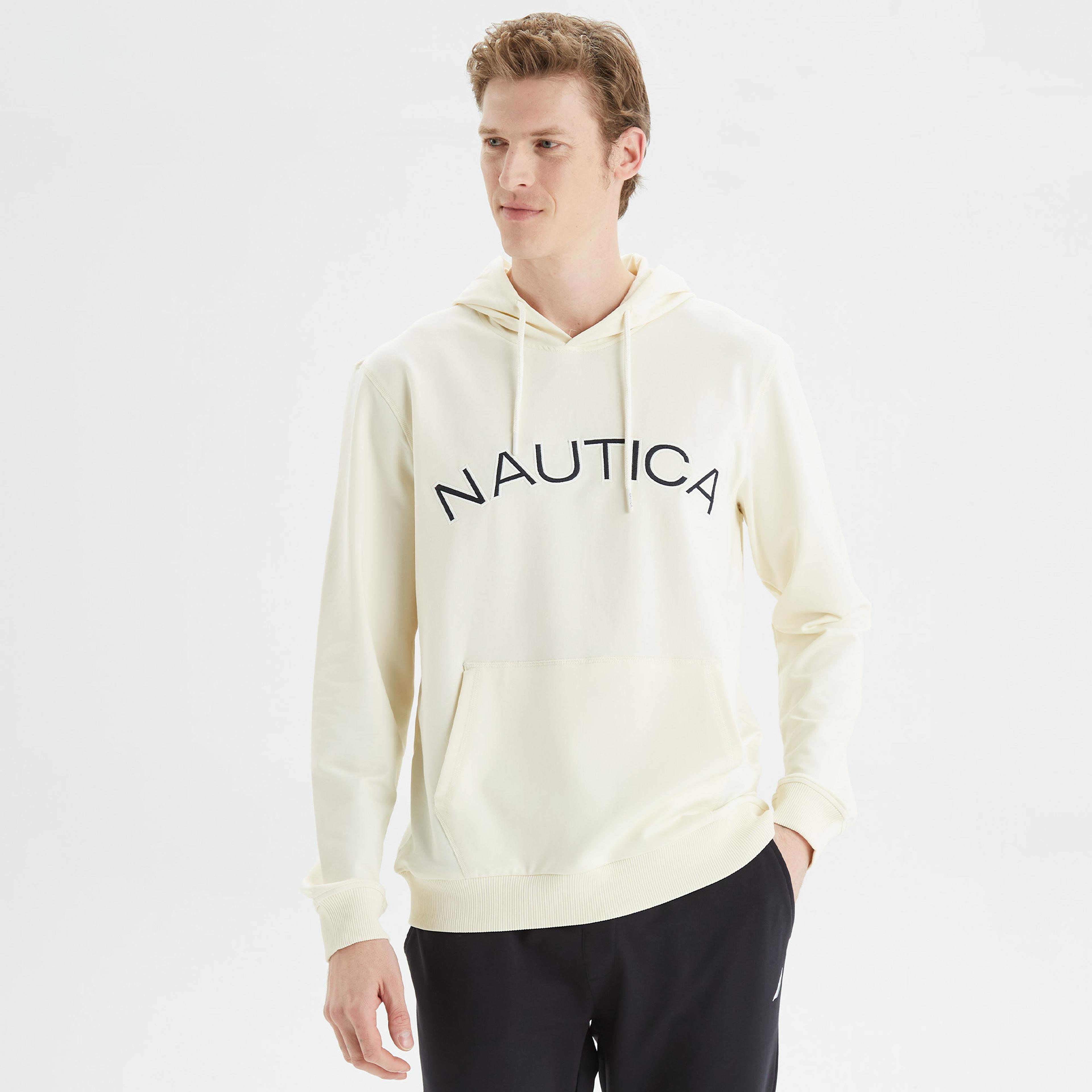 Nautica Erkek Krem Standart Fit Baskılı Sweatshirt