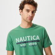 Nautica Erkek Yeşil Baskılı Standart Fit T-Shirt
