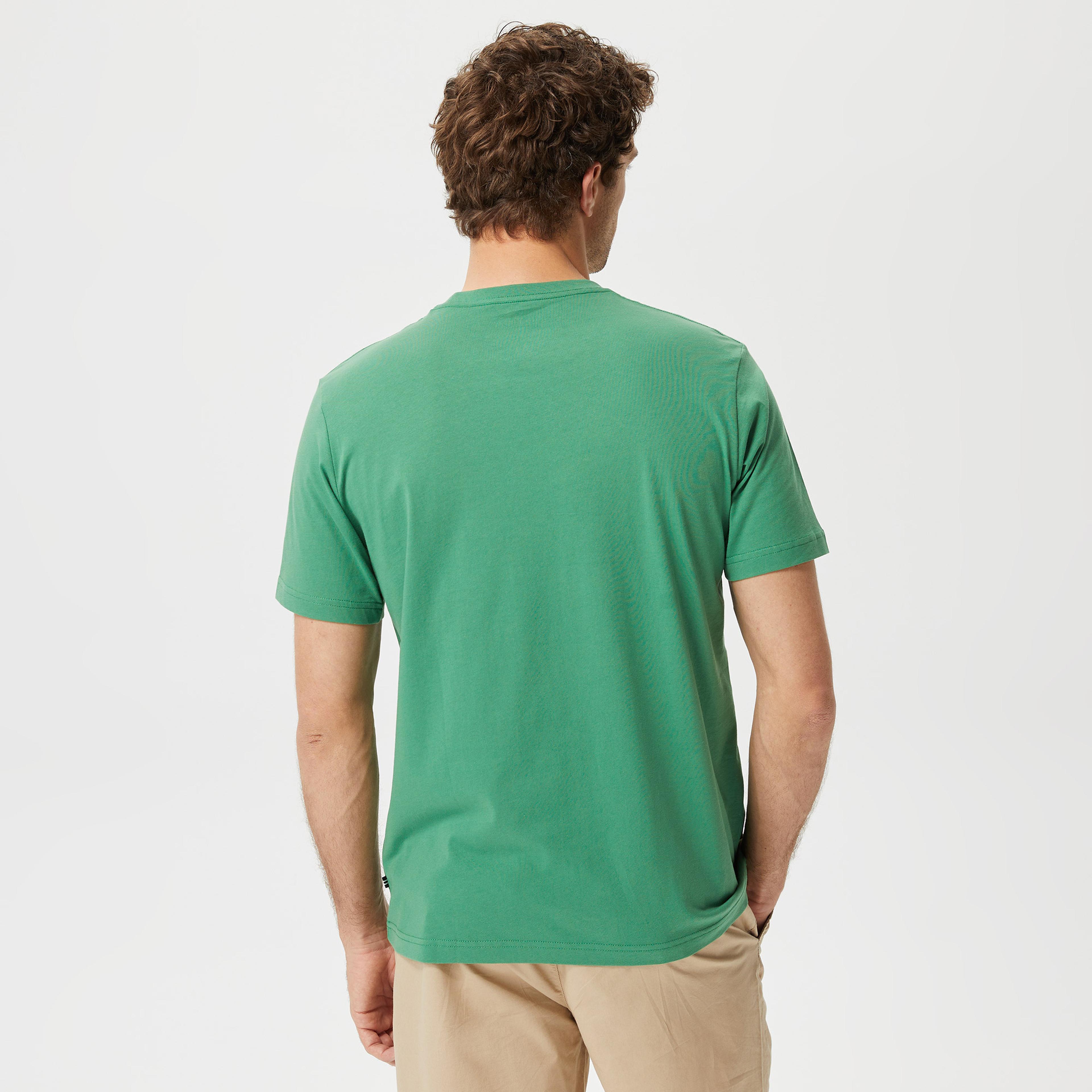 Nautica Erkek Yeşil Baskılı Standart Fit T-Shirt