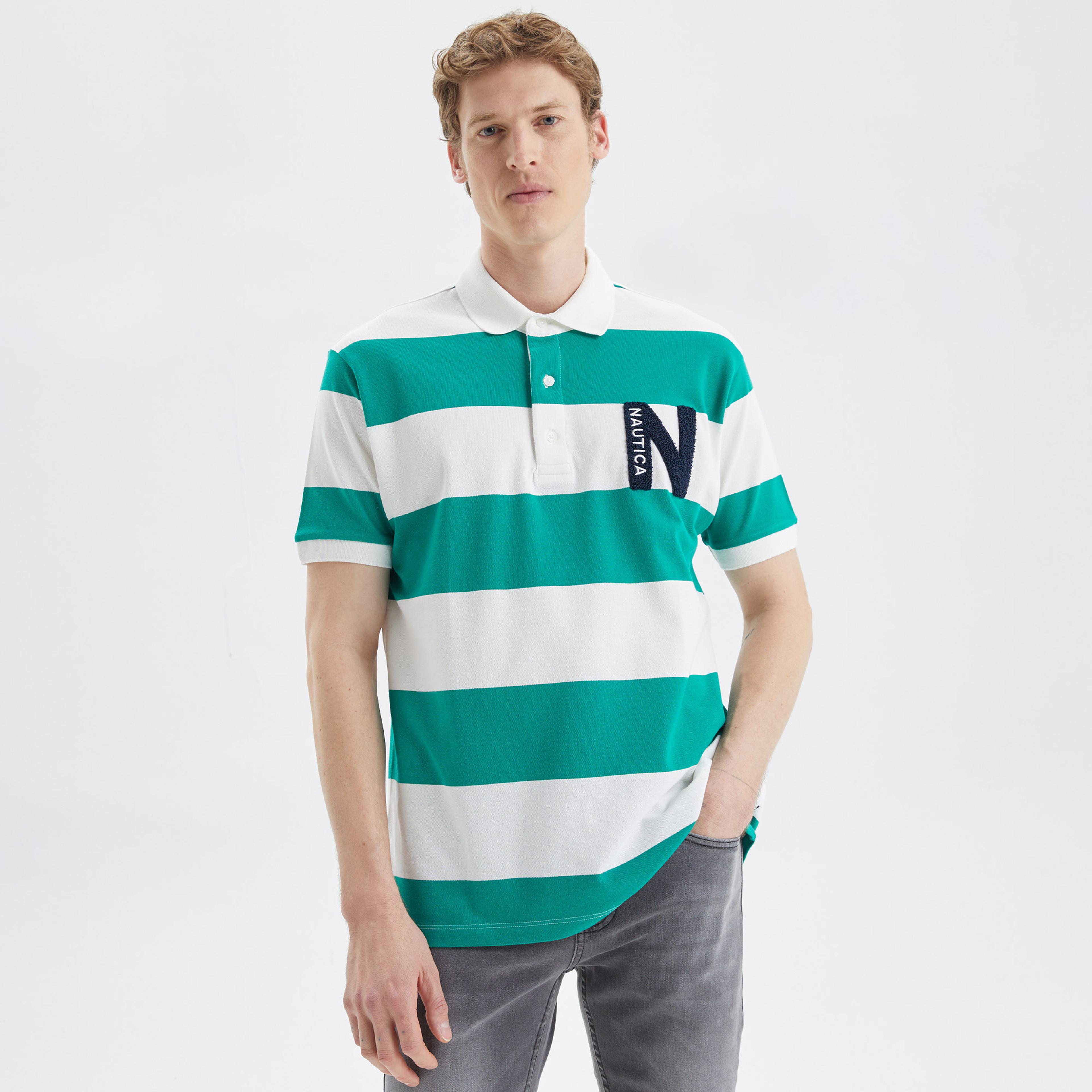 Nautica Erkek Yeşil Classic Fit Kısa Kollu Polo