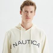 Nautica Erkek Krem Standart Fit Baskılı Sweatshirt