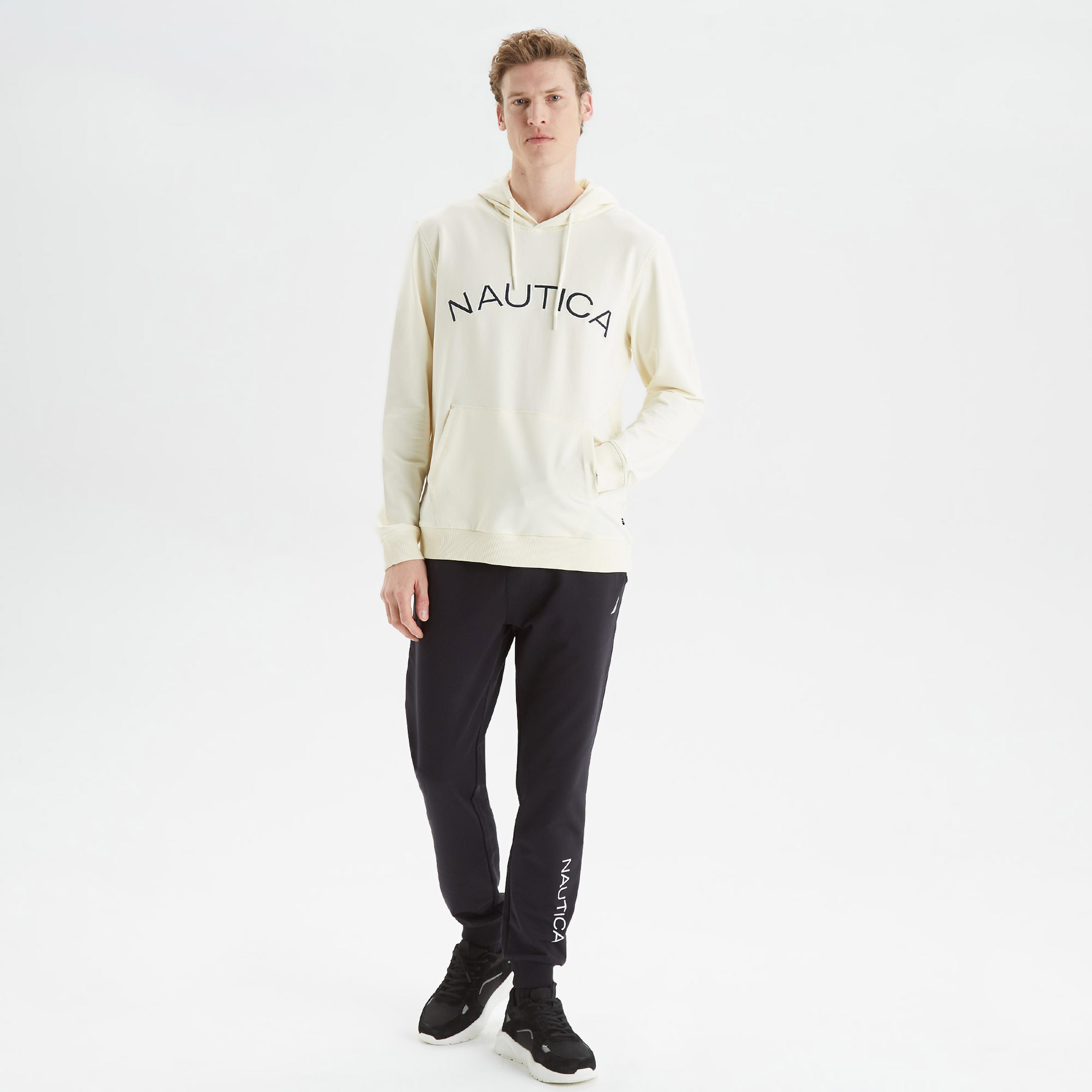 Nautica Erkek Krem Standart Fit Baskılı Sweatshirt