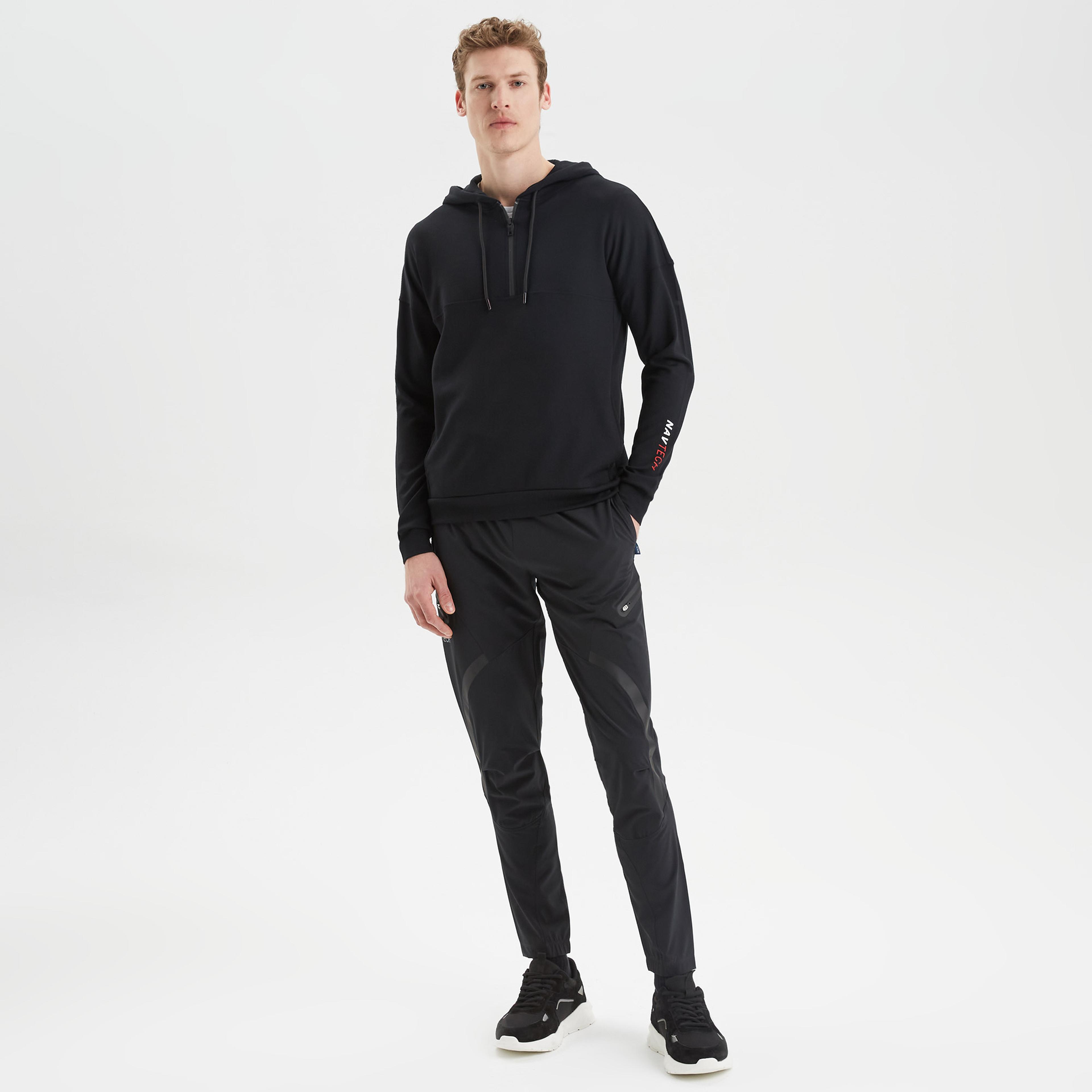 NAUTICA ERKEK SİYAH STANDART FIT UZUN KOLLU SWEATSHIRT