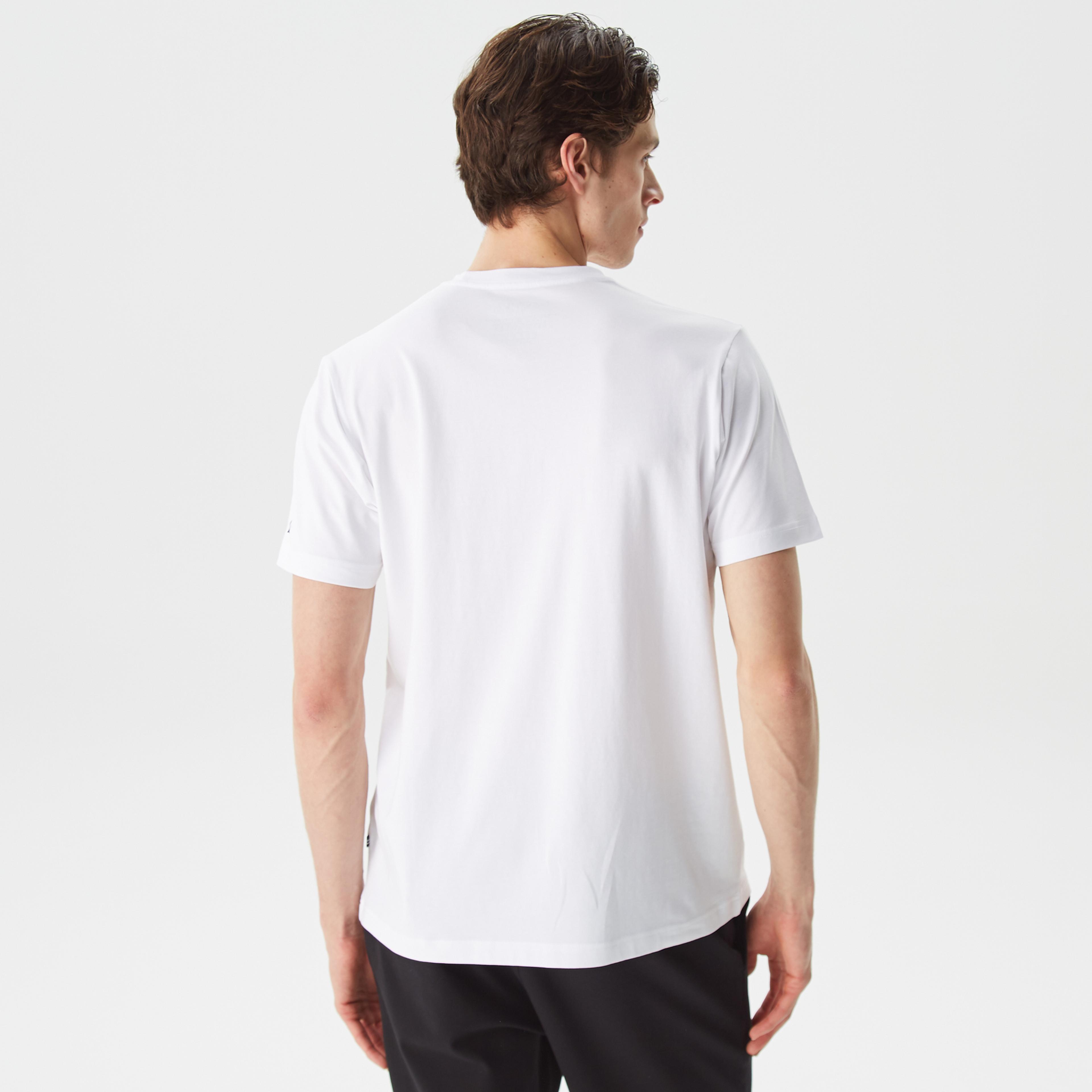 Nautica Erkek Beyaz Baskılı Standart Fit T-Shirt