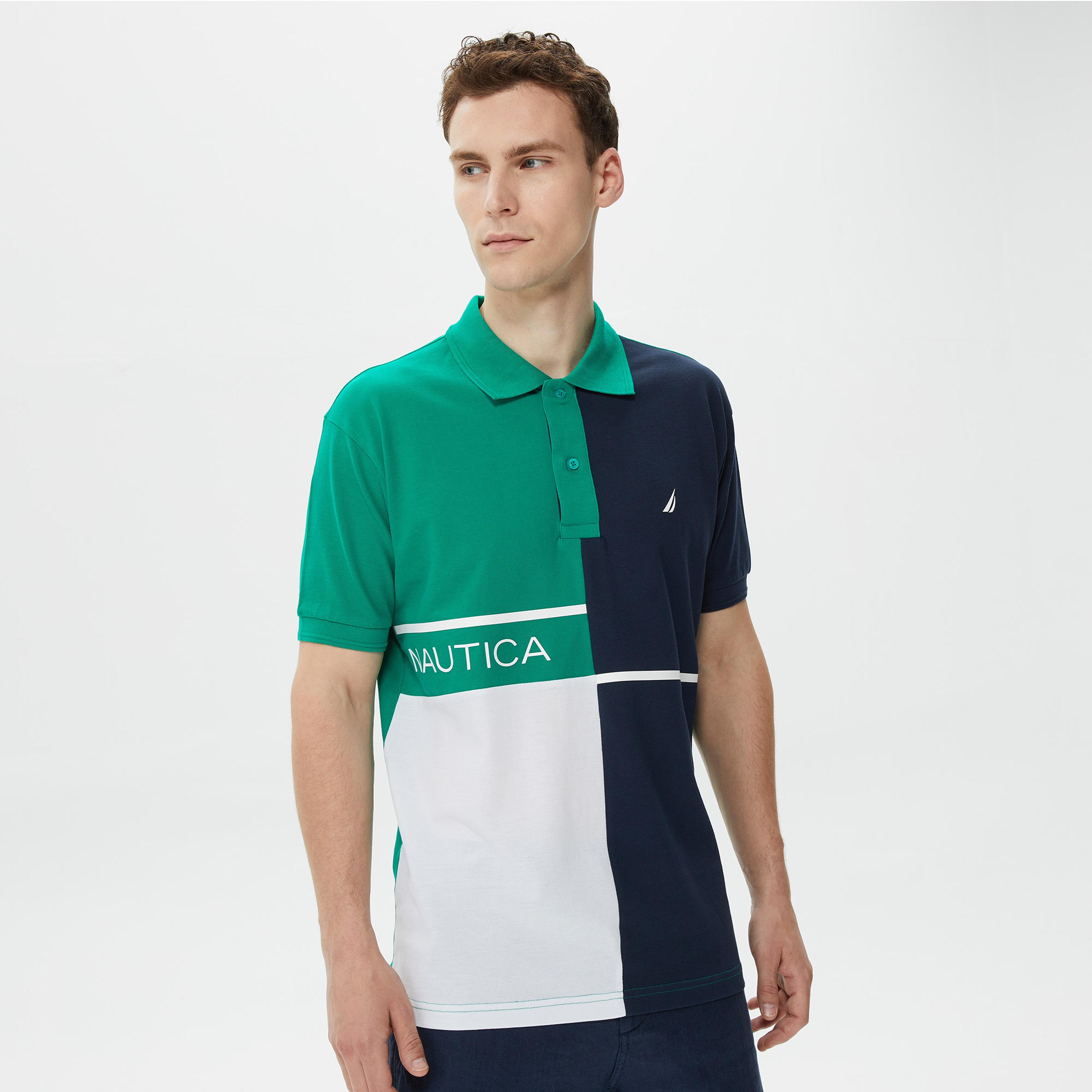 Nautica Erkek Yeşil Classic Fit Kısa Kollu Polo