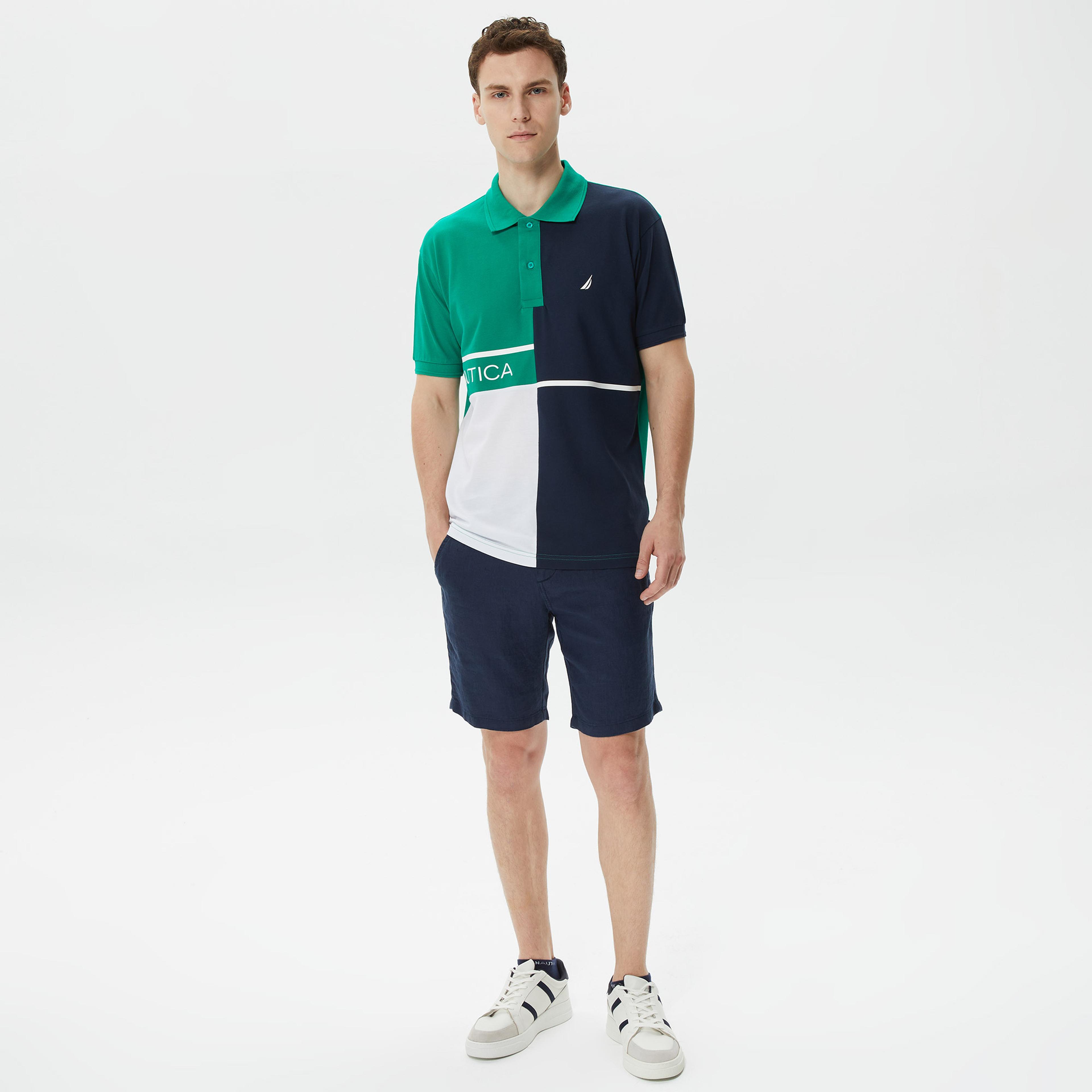 Nautica Erkek Yeşil Classic Fit Kısa Kollu Polo
