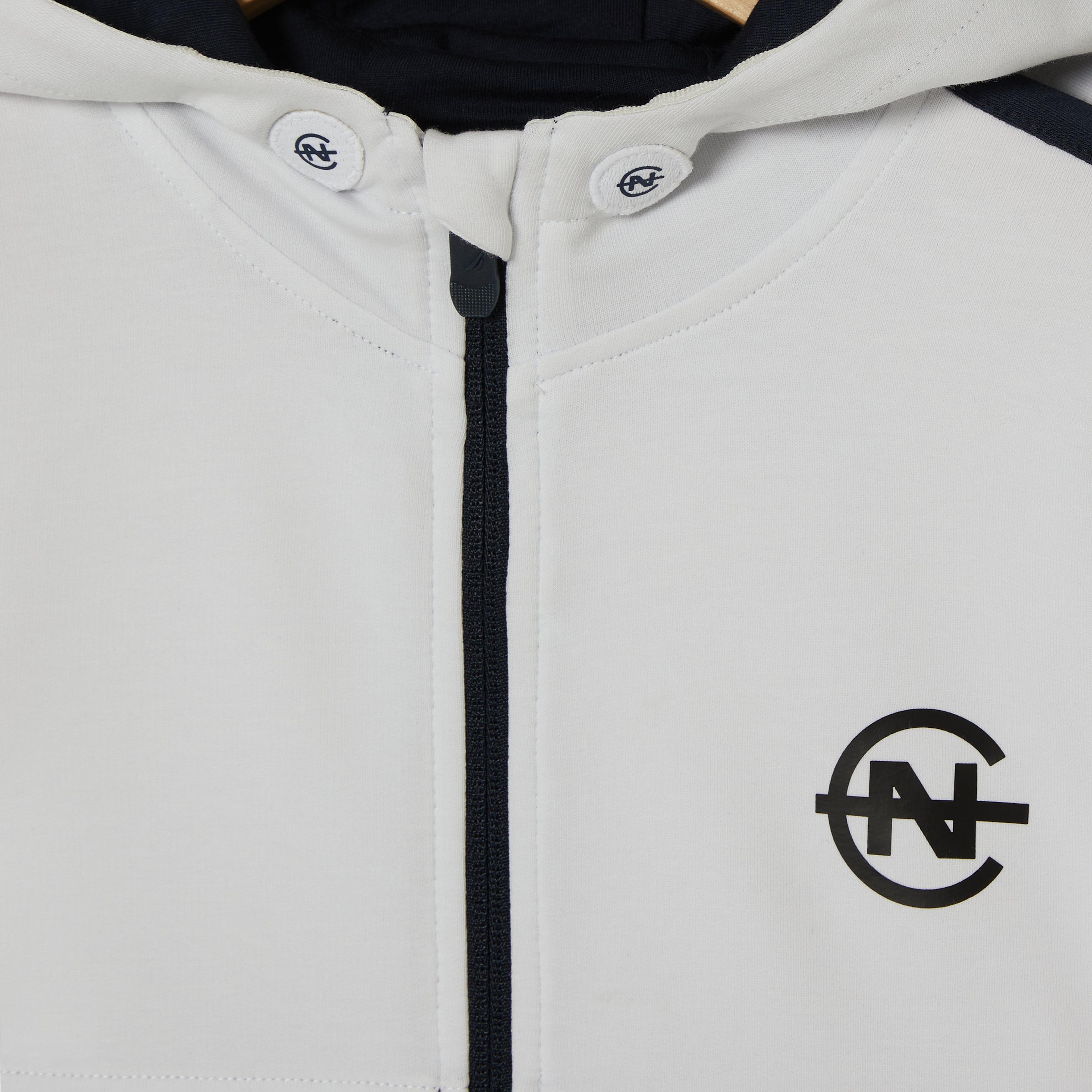 Nautica Erkek Çocuk Beyaz Renk Bloklu Sweatshirt