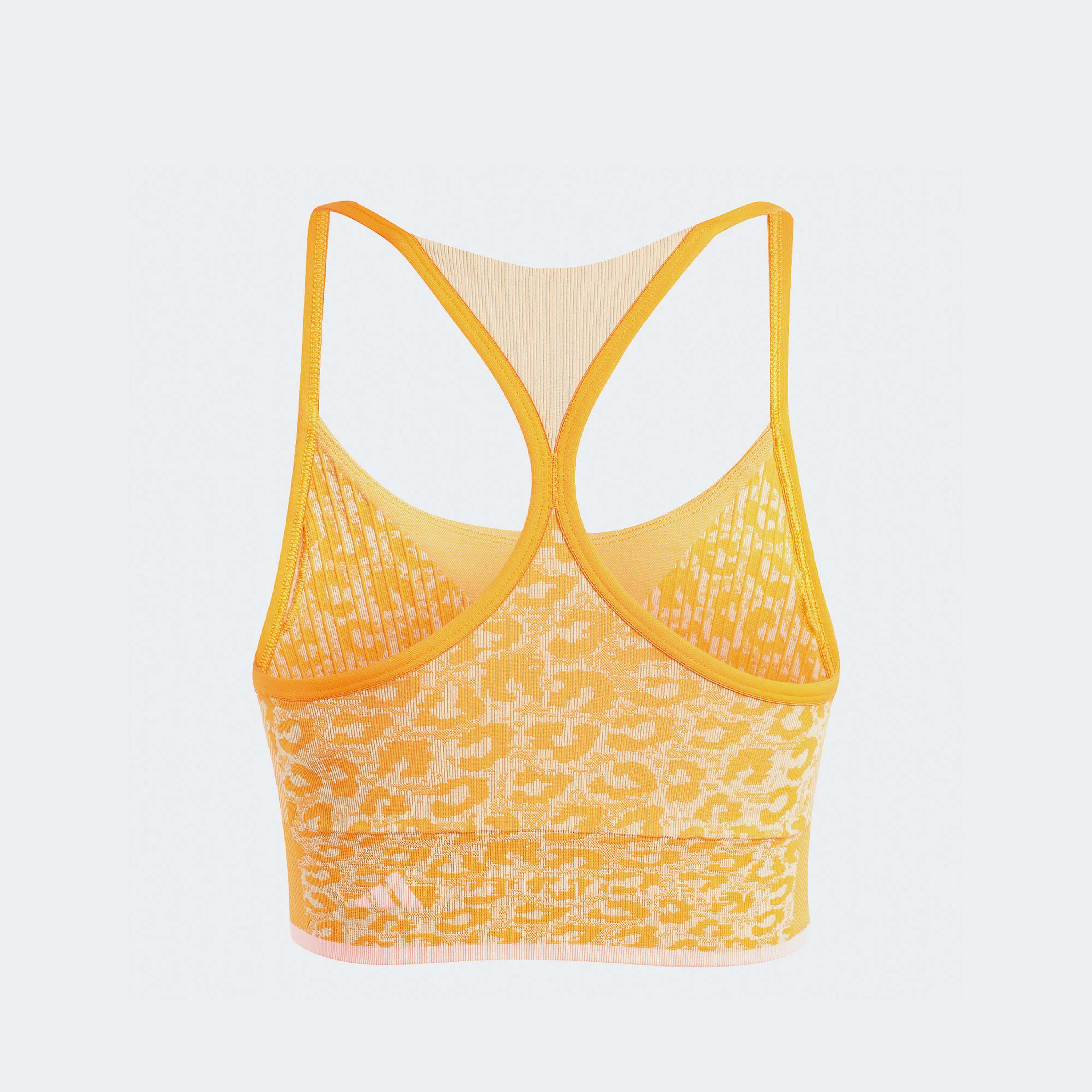 adidas by Stella McCartney TrueStrength Seamless Medium-Support Yoga Kadın Turuncu Bra