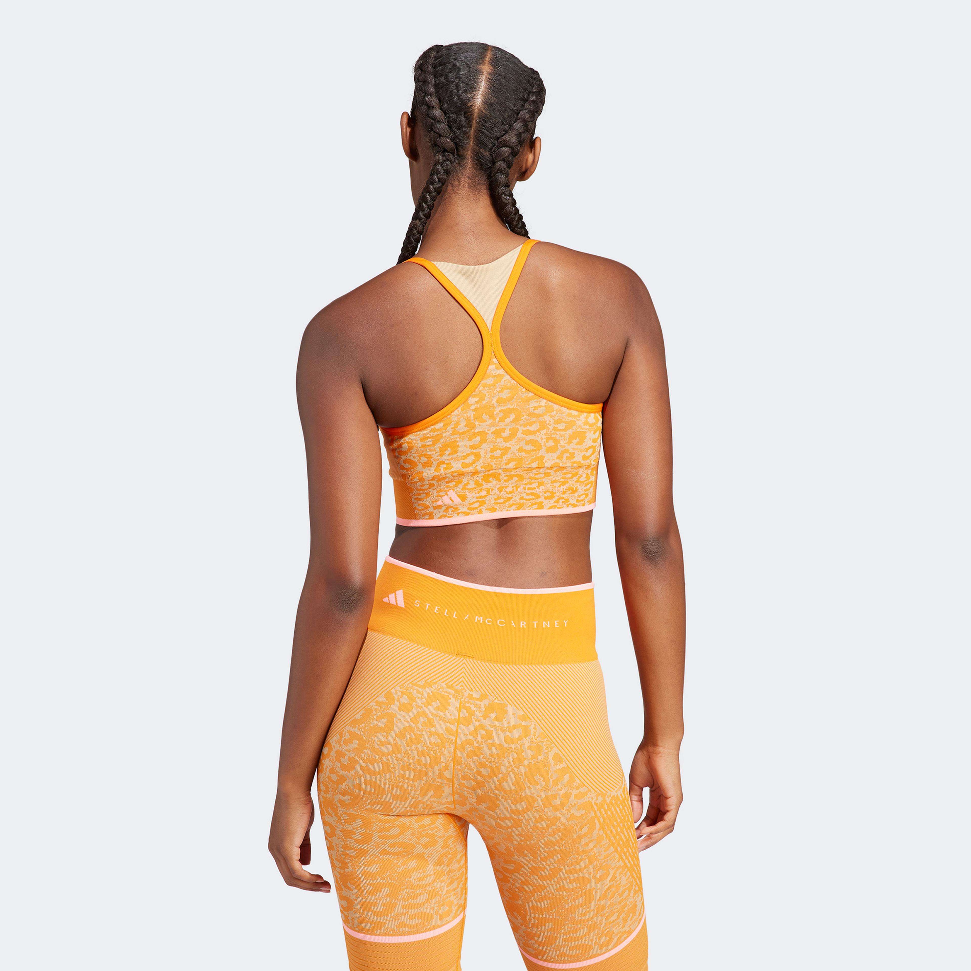 adidas by Stella McCartney TrueStrength Seamless Medium-Support Yoga Kadın Turuncu Bra