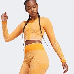adidas by Stella McCartney TrueStrength Seamless Yoga Kadın Turuncu Crop