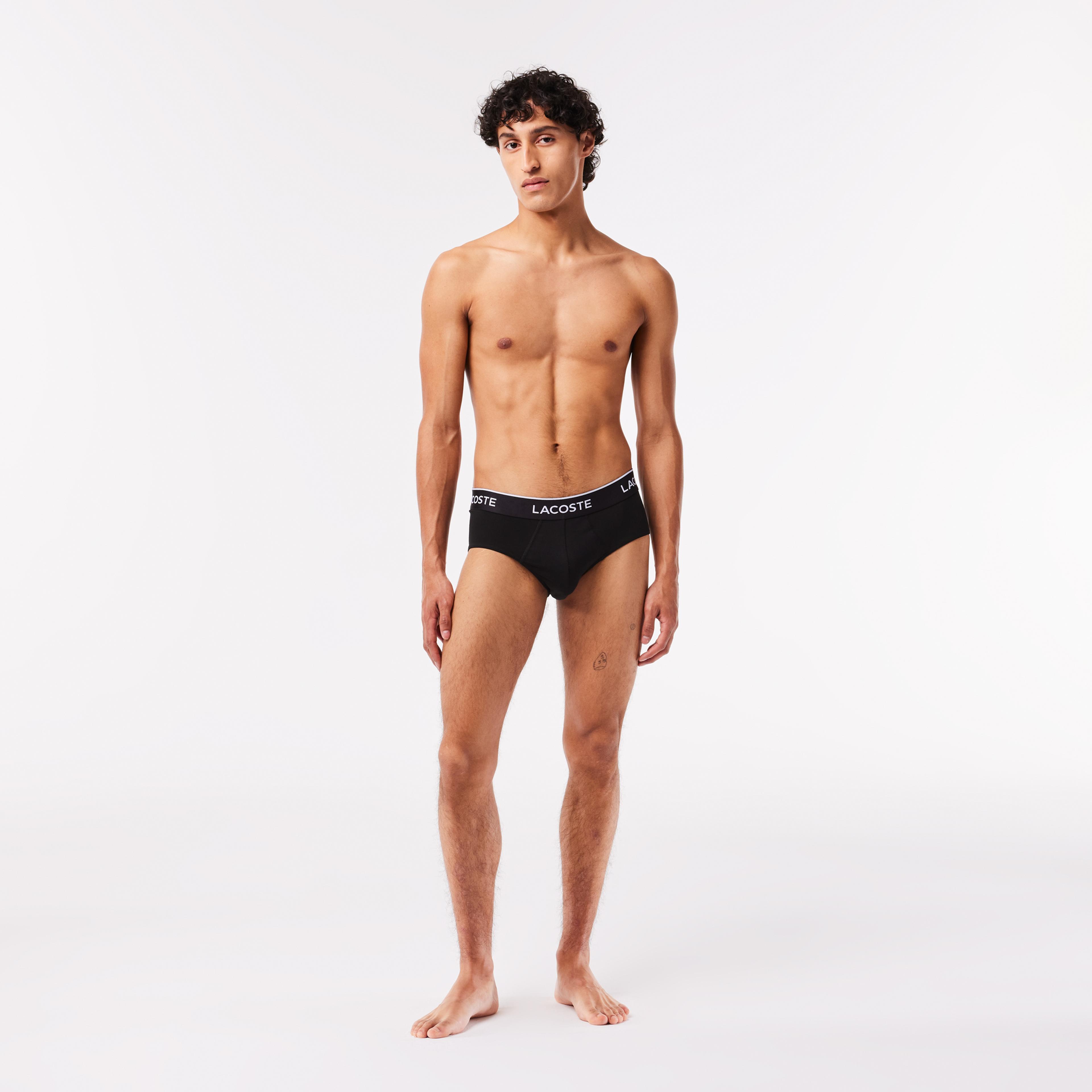 Lacoste Classic Erkek 3'lü Siyah Boxer