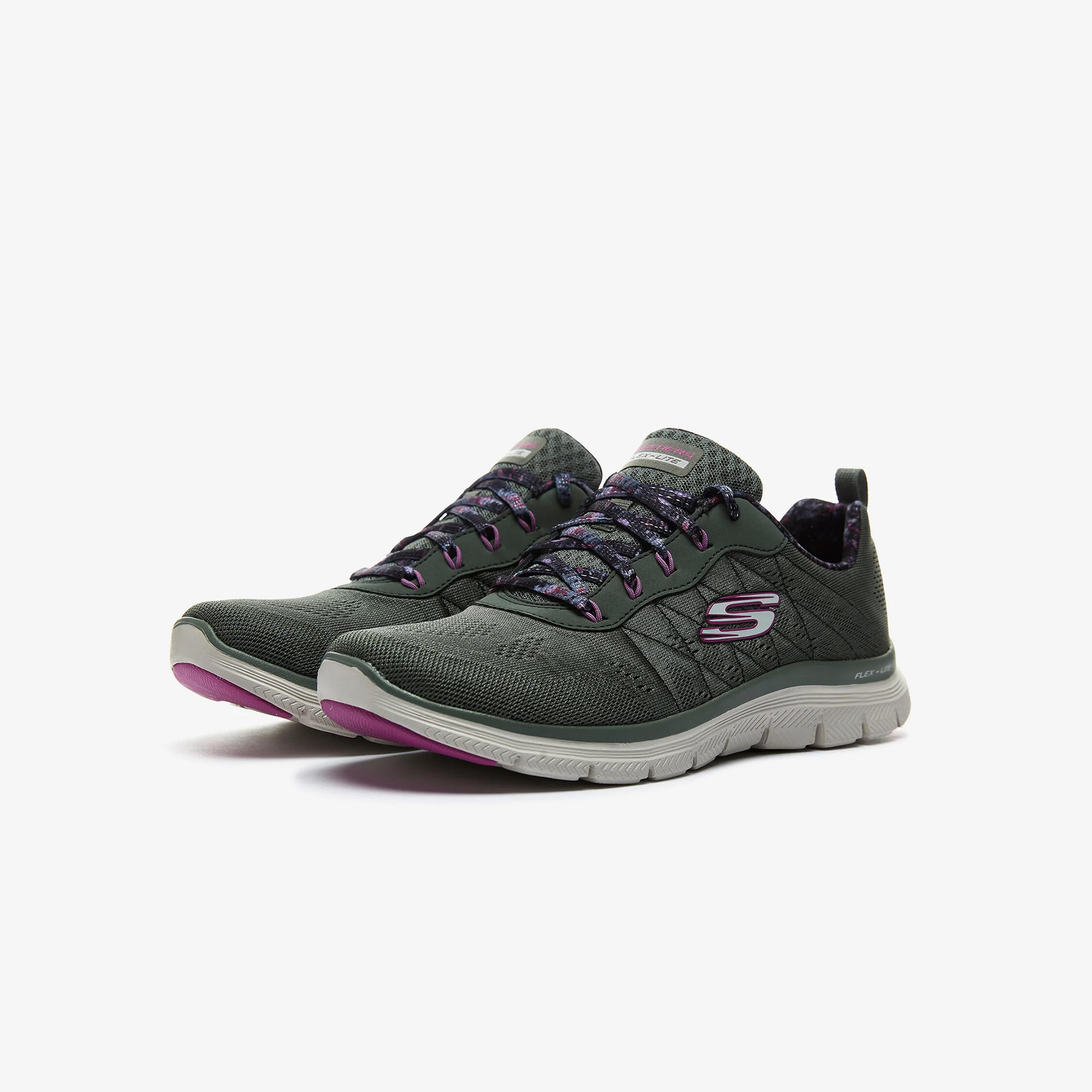 Skechers Flex Appeal 4.0-Floral Ground Kadın Yeşil Spor Ayakkabı
