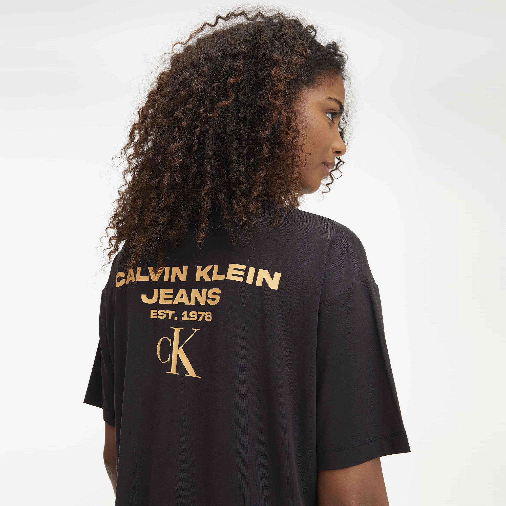 Calvin Klein Back Logo Modal Boyfriend Siyah Kadın T-Shirt Kadin T-Shirt &  Polo 34-5249437 | SuperStep