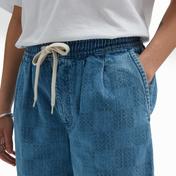 Vans Mended Check Denim Range Loose Crop Kadın Mavi Pantolon