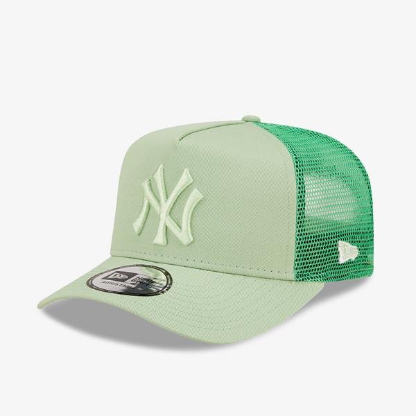 New Era New York Yankees Tonal Mesh Green A-Frame Unisex Yeşil Şapka