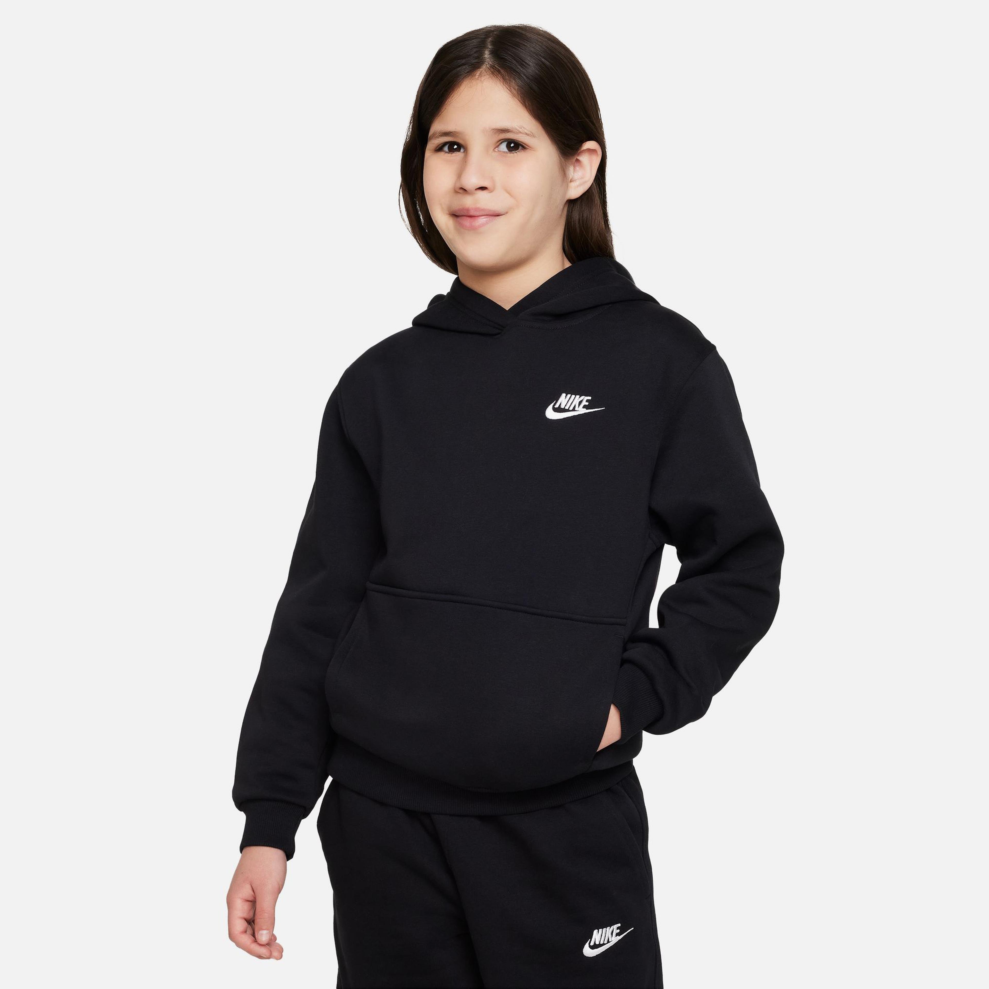 Nike Sportswear Club Fleece Çocuk Siyah Hoodie