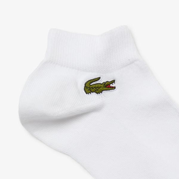 Lacoste SPORT Erkek 3'lü Beyaz Çorap_2